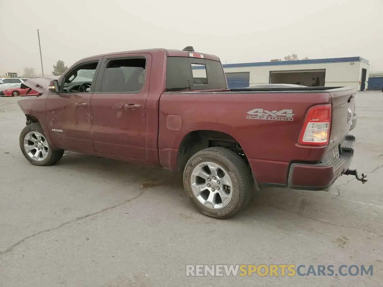 2 Photograph of a damaged car 1C6SRFFT7MN505066 RAM 1500 2021