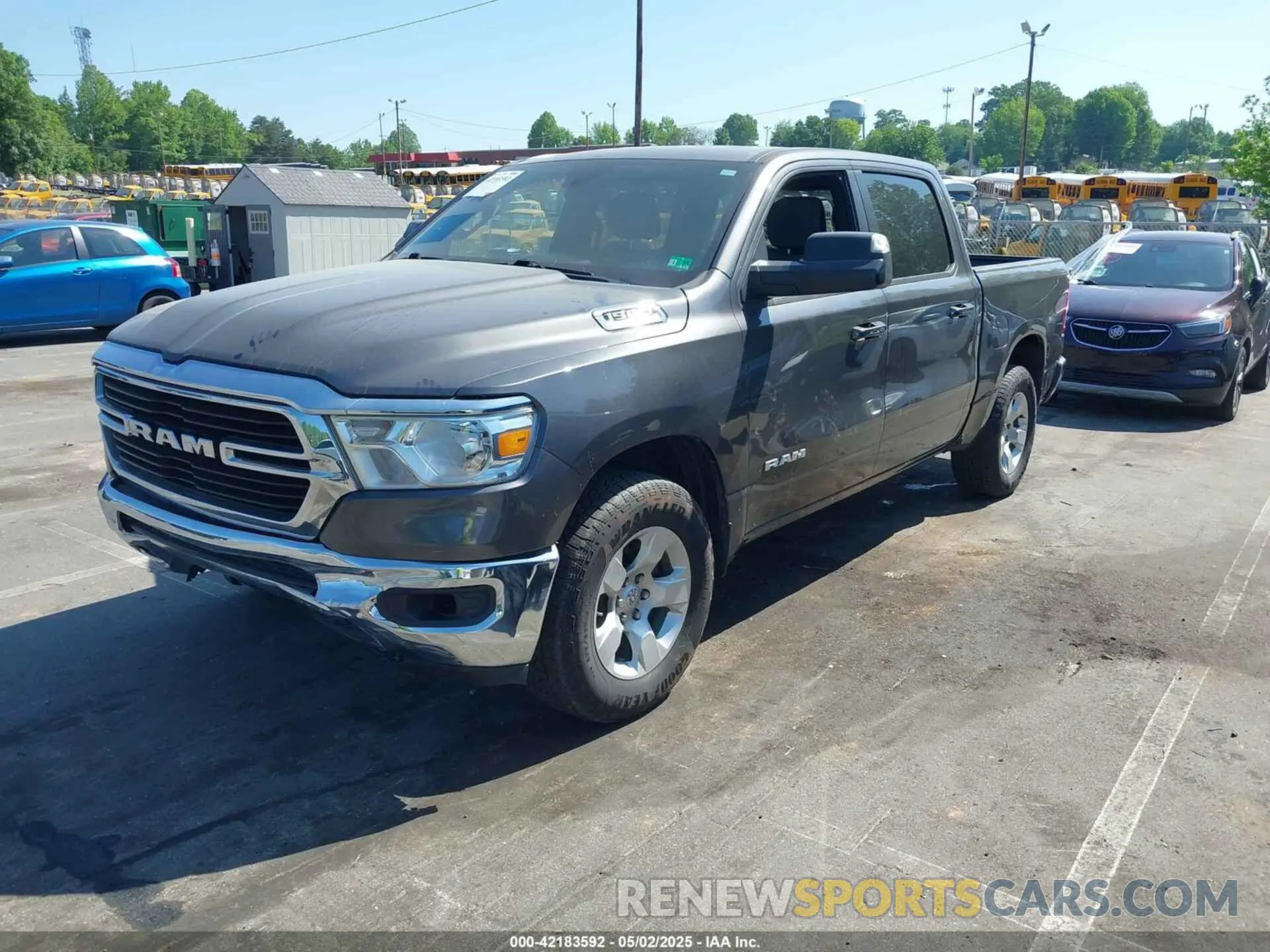 2 Photograph of a damaged car 1C6SRFFT7MN620668 RAM 1500 2021