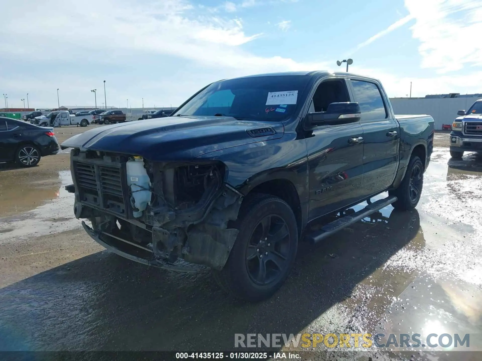 2 Photograph of a damaged car 1C6SRFFT8MN637530 RAM 1500 2021