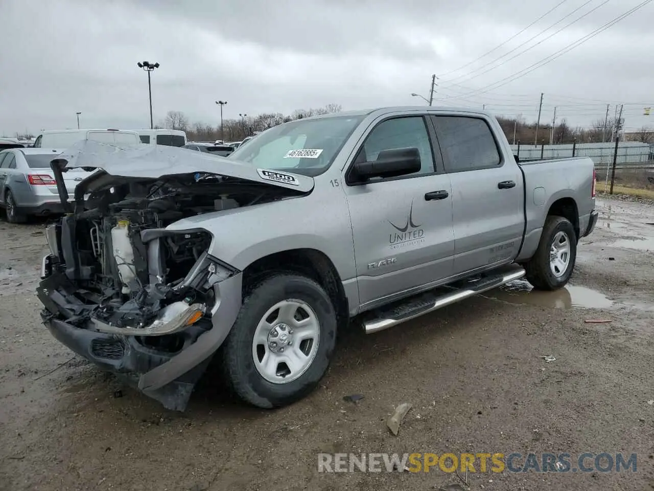1 Photograph of a damaged car 1C6SRFGT8MN645481 RAM 1500 2021