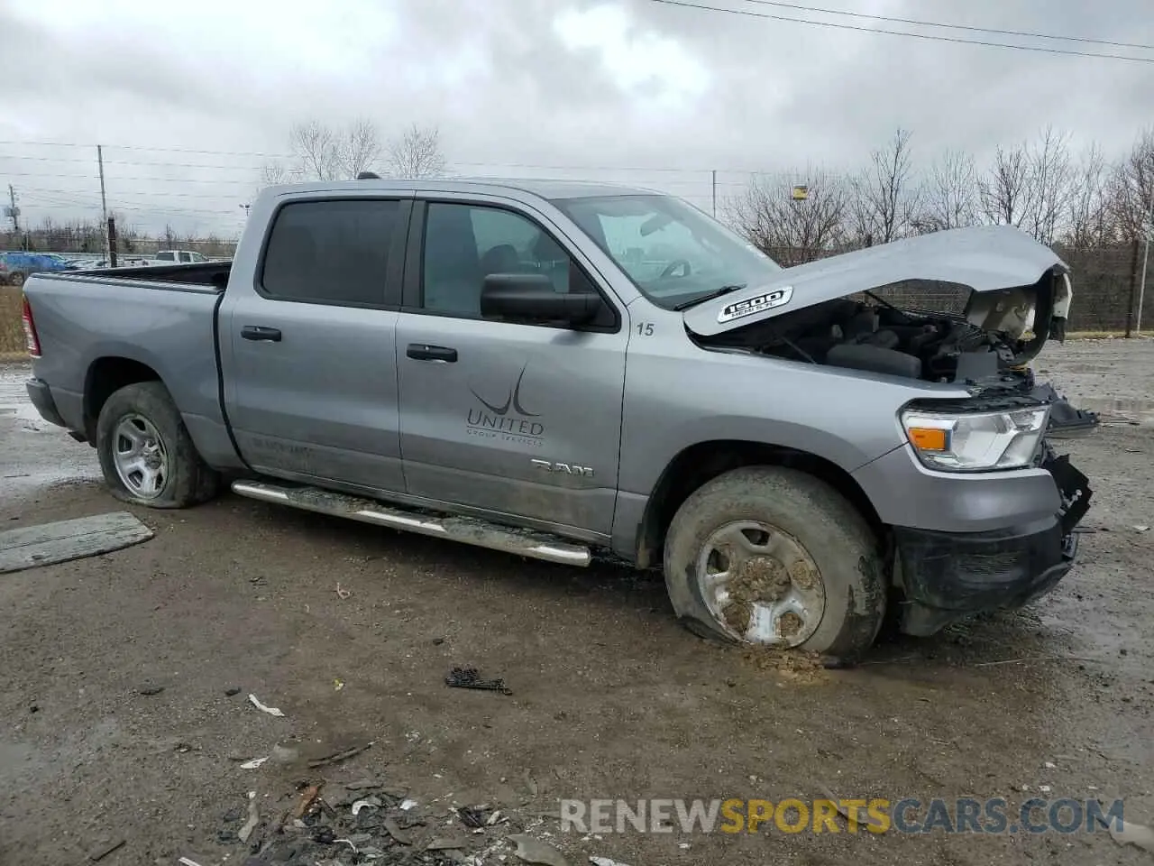 4 Photograph of a damaged car 1C6SRFGT8MN645481 RAM 1500 2021