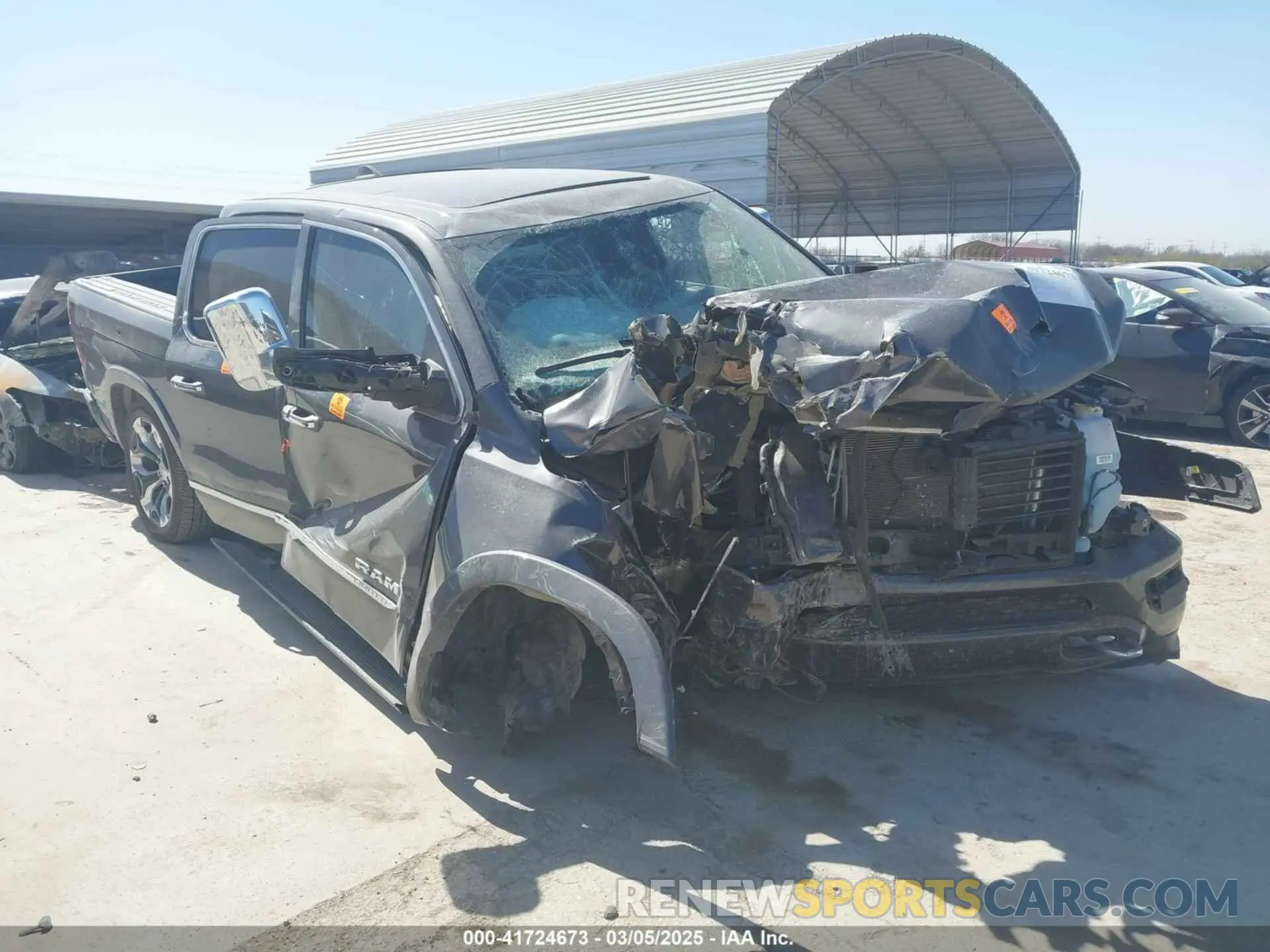 1 Photograph of a damaged car 1C6SRFHT6MN746520 RAM 1500 2021