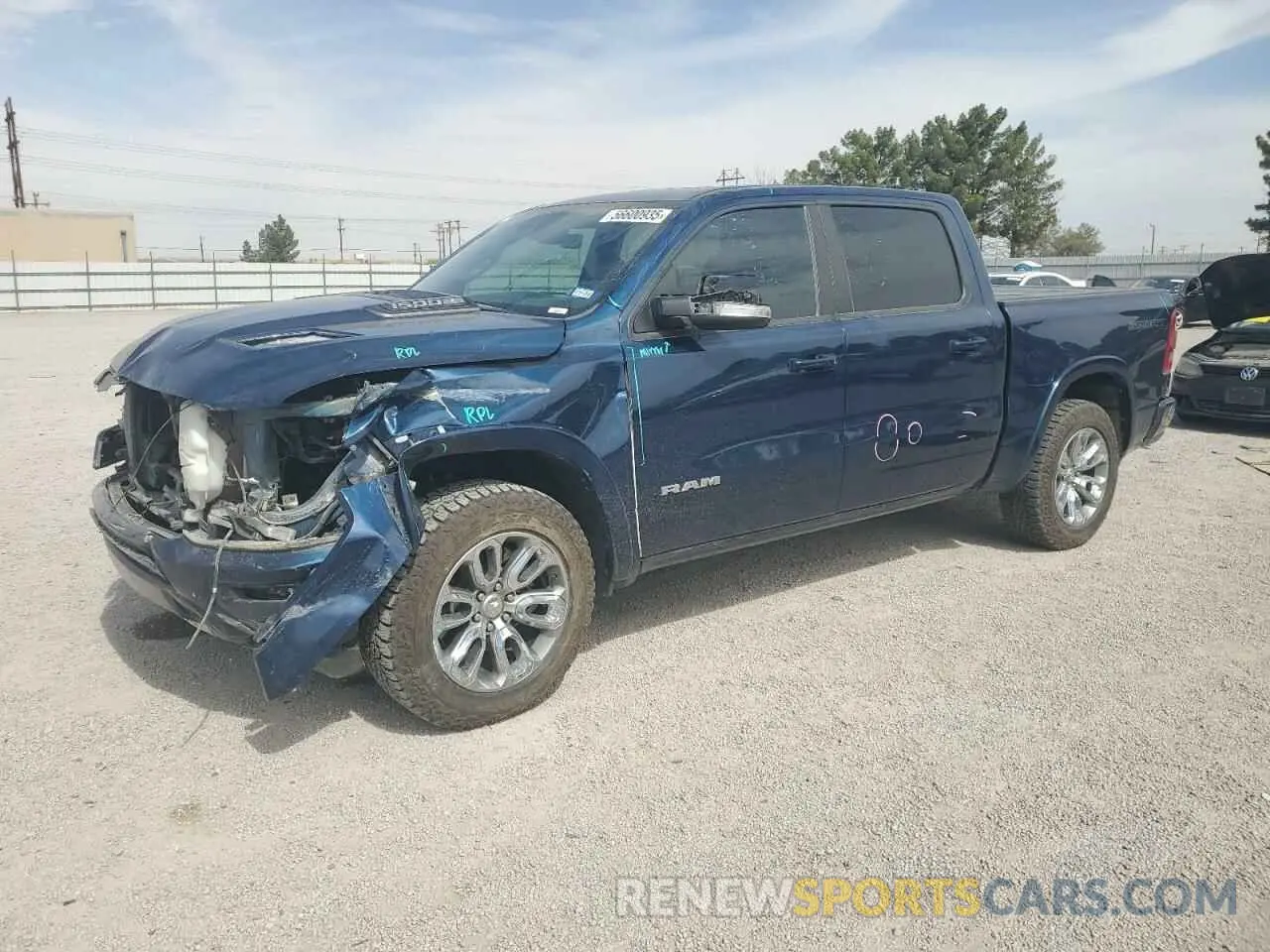 1 Photograph of a damaged car 1C6SRFJT3MN808479 RAM 1500 2021