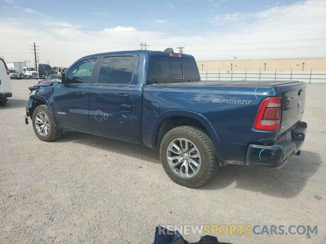 2 Photograph of a damaged car 1C6SRFJT3MN808479 RAM 1500 2021