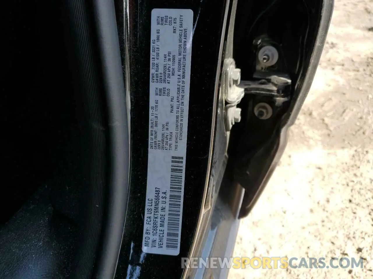 15 Photograph of a damaged car 1C6SRFKT9MN566487 RAM 1500 2021