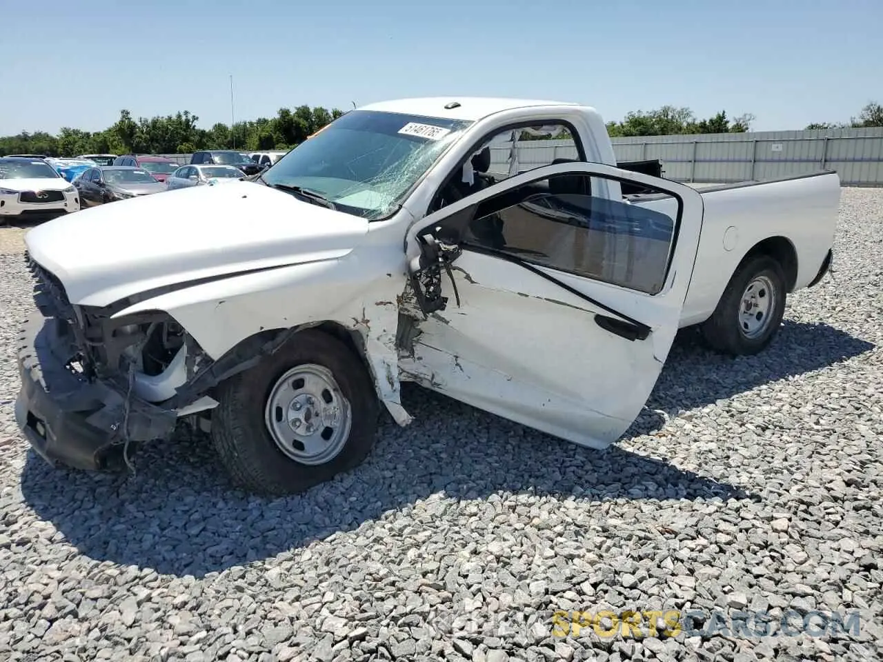 1 Photograph of a damaged car 3C6JR6DG1MG547615 RAM 1500 2021