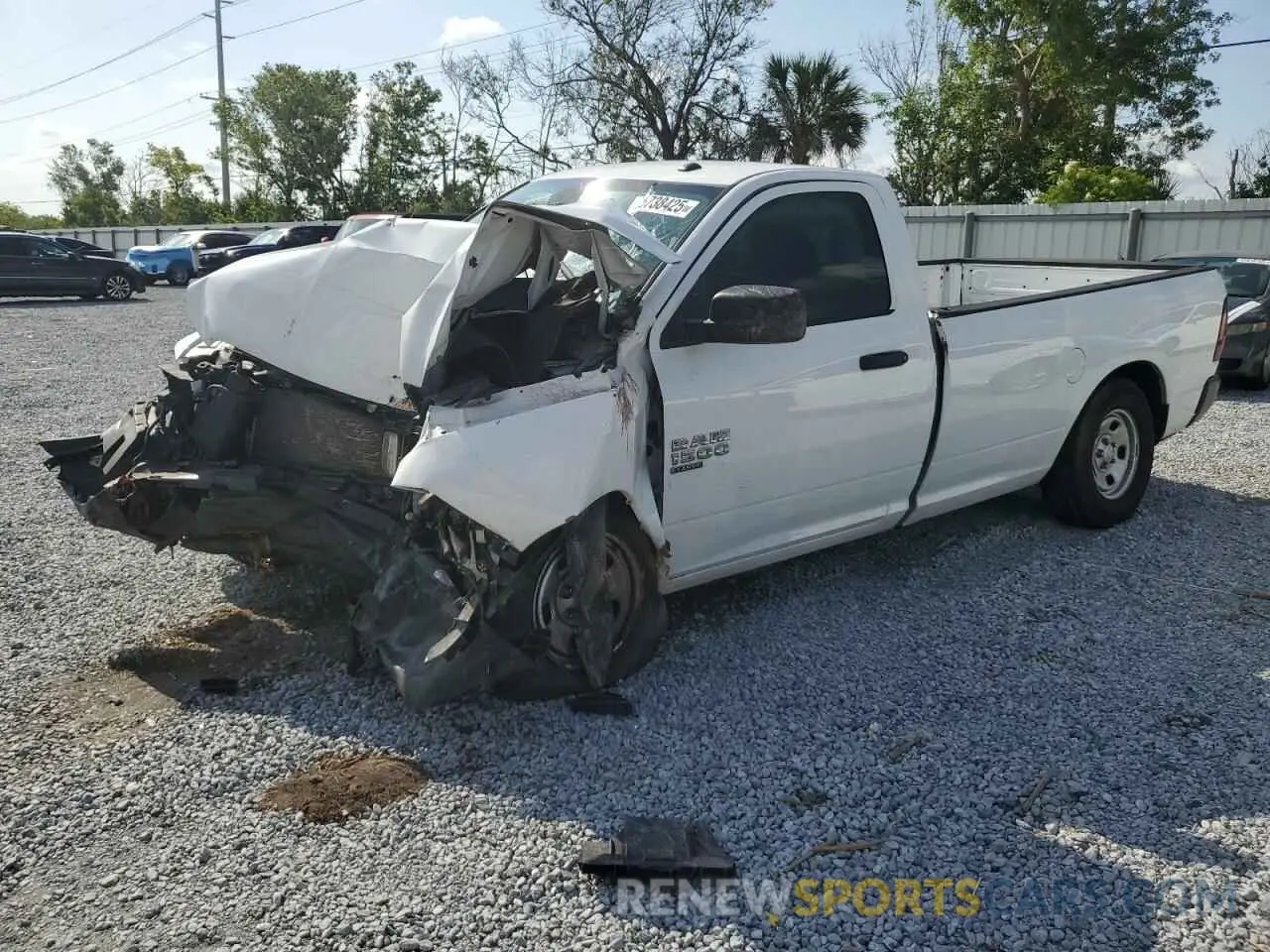 1 Photograph of a damaged car 3C6JR6DG7MG504087 RAM 1500 2021
