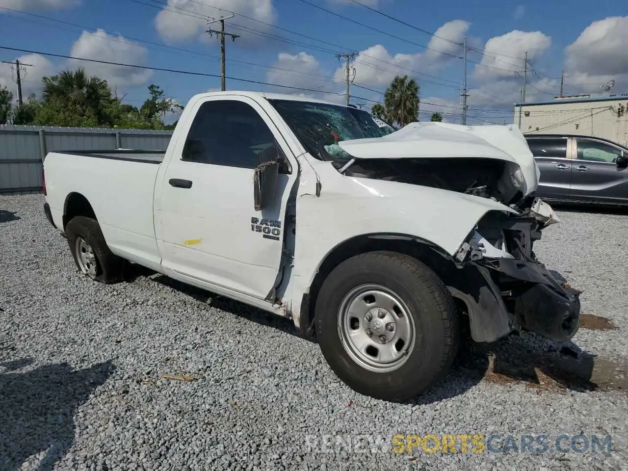 4 Photograph of a damaged car 3C6JR6DG7MG504087 RAM 1500 2021