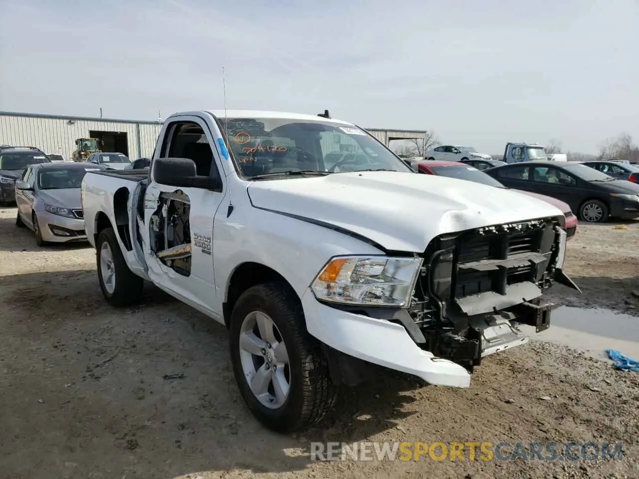 1 Photograph of a damaged car 3C6JR7AG1MG704120 RAM 1500 2021