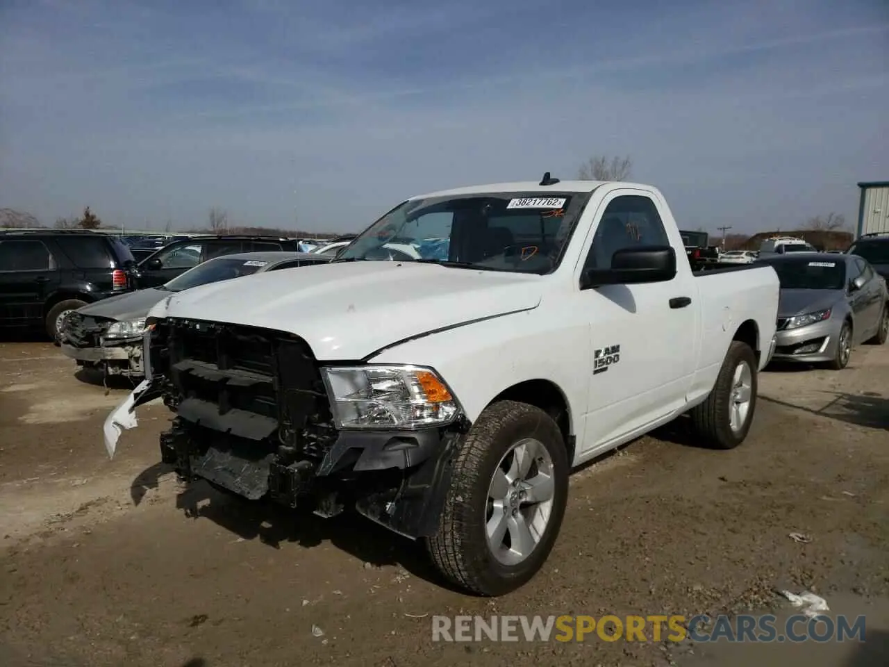 2 Photograph of a damaged car 3C6JR7AG1MG704120 RAM 1500 2021