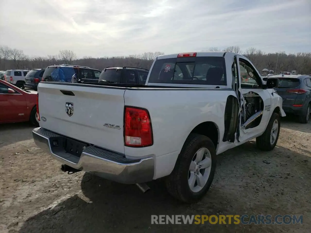 4 Photograph of a damaged car 3C6JR7AG1MG704120 RAM 1500 2021