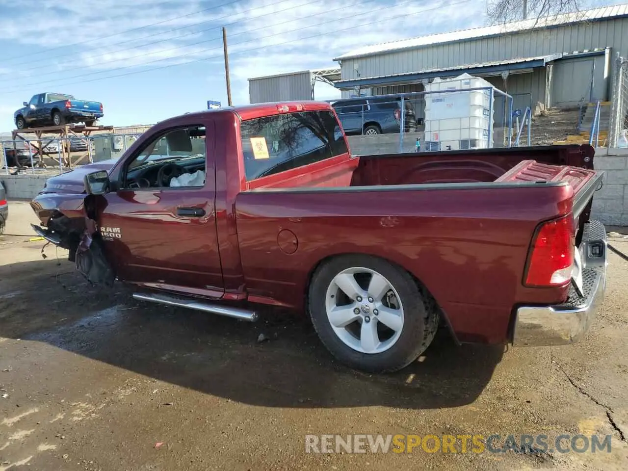 2 Photograph of a damaged car 3C6JR7AG6MG686164 RAM 1500 2021