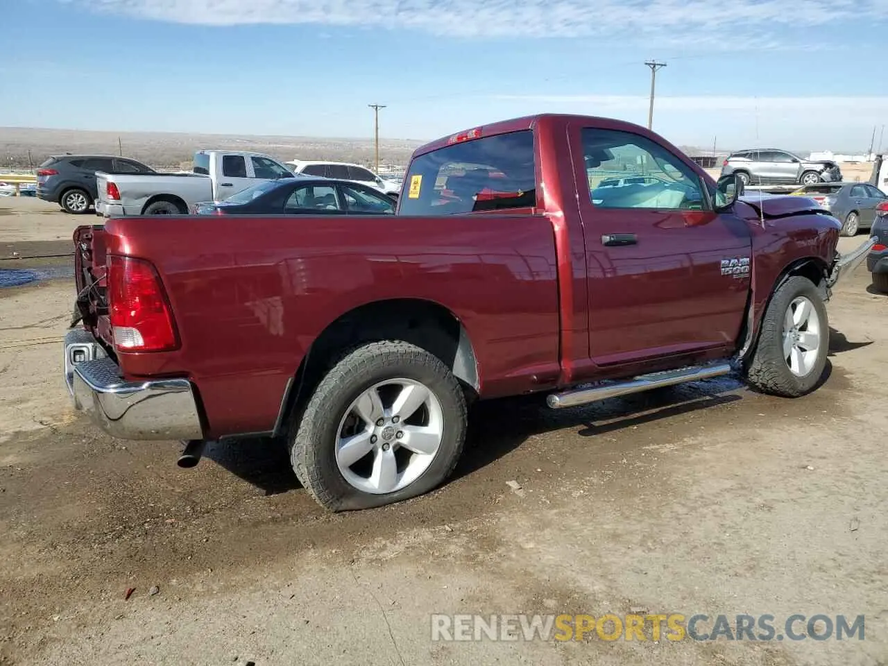 3 Photograph of a damaged car 3C6JR7AG6MG686164 RAM 1500 2021