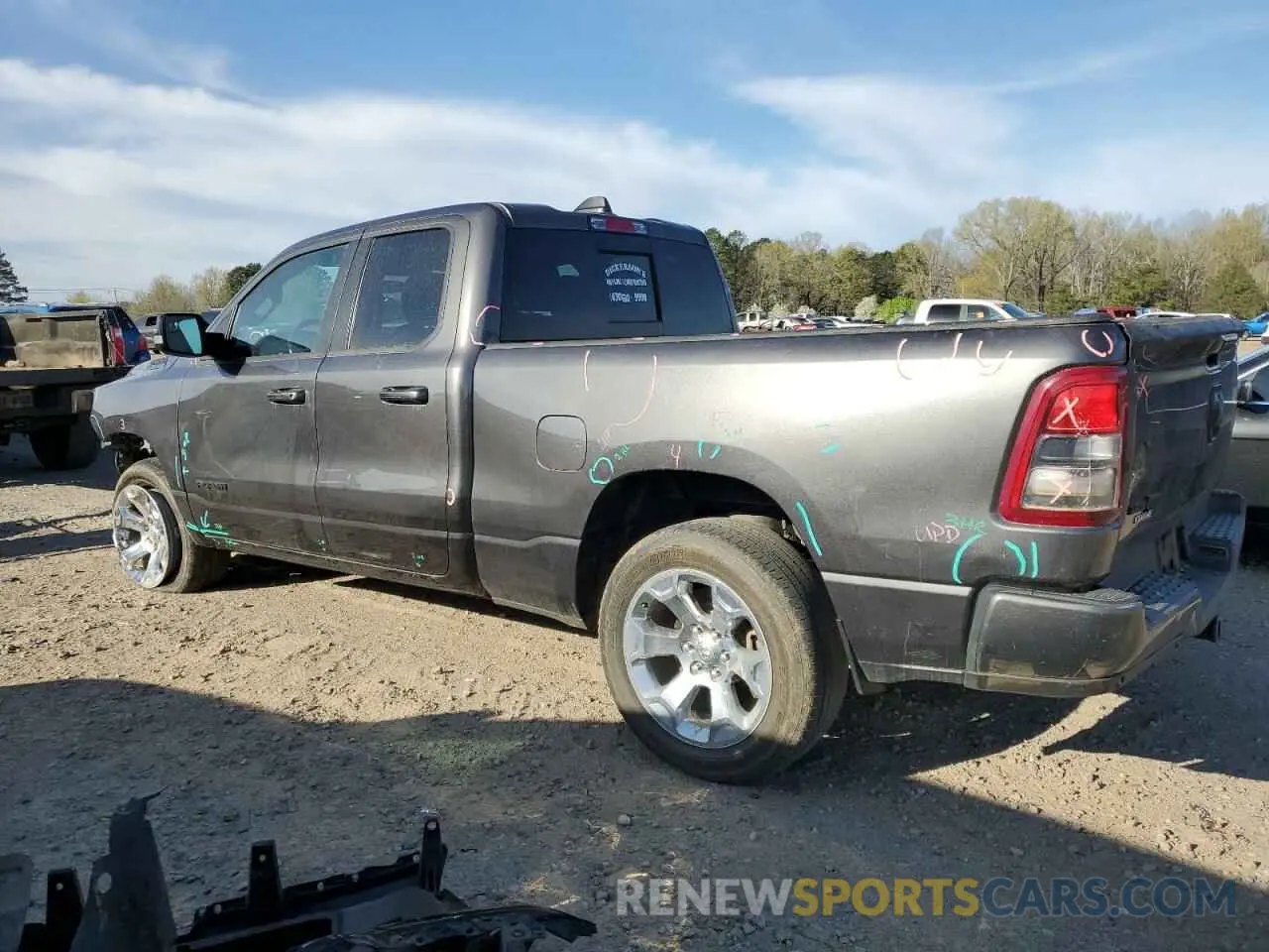 2 Photograph of a damaged car 1C6RREBG0NN372959 RAM 1500 2022