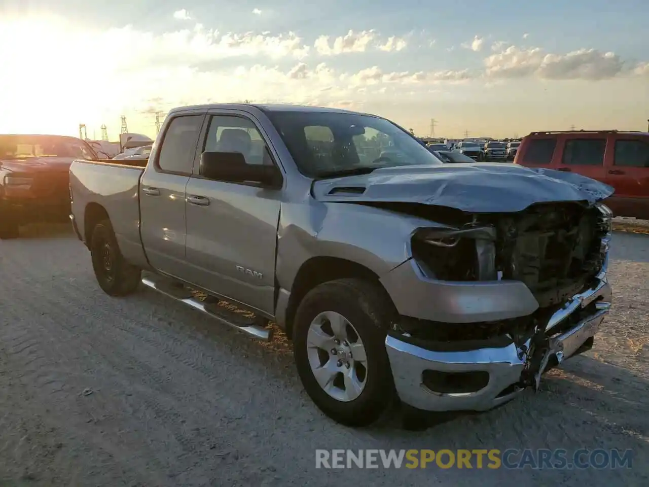 4 Photograph of a damaged car 1C6RREBG7NN398152 RAM 1500 2022