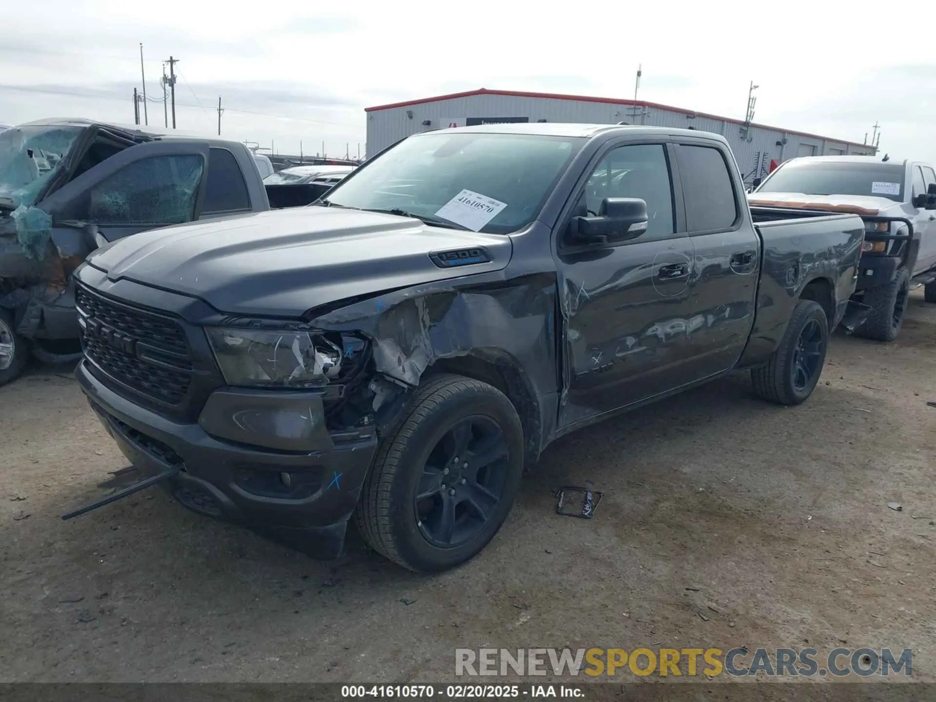 2 Photograph of a damaged car 1C6RREBGXNN254532 RAM 1500 2022