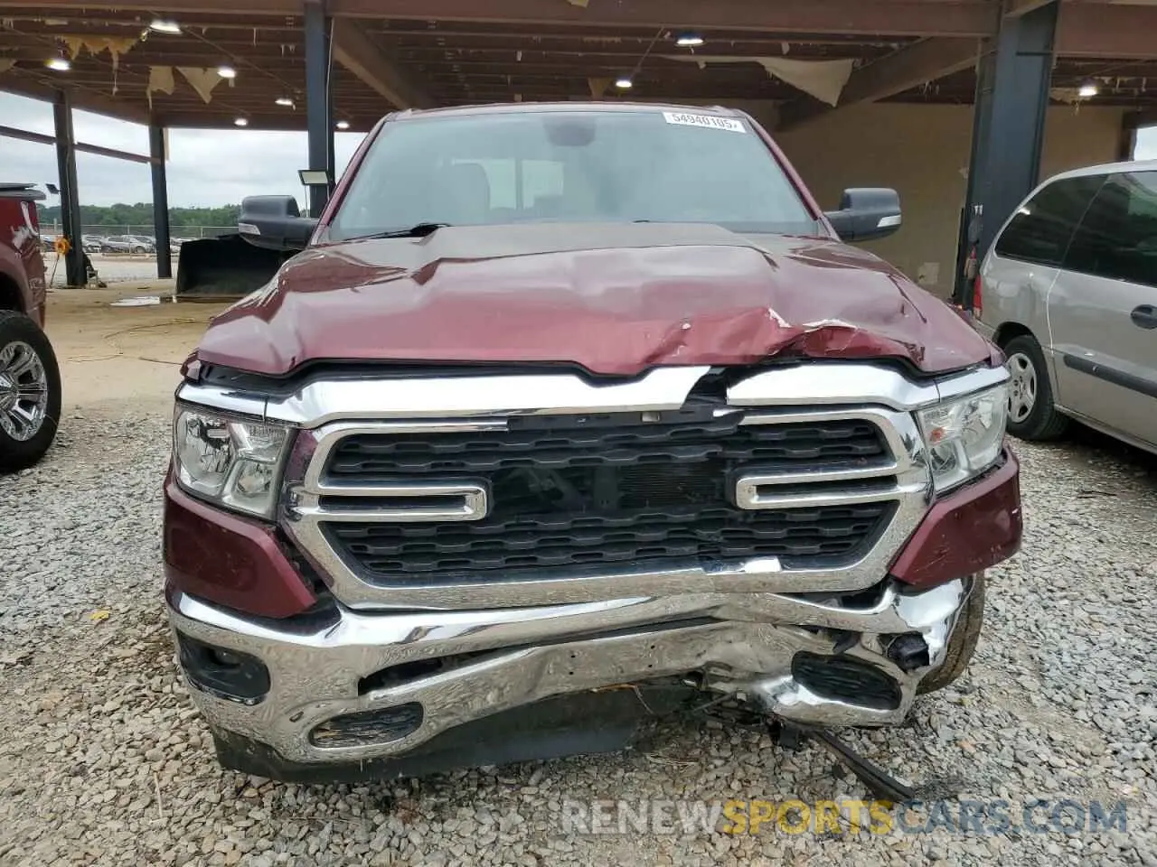 5 Photograph of a damaged car 1C6RREBT0NN125521 RAM 1500 2022