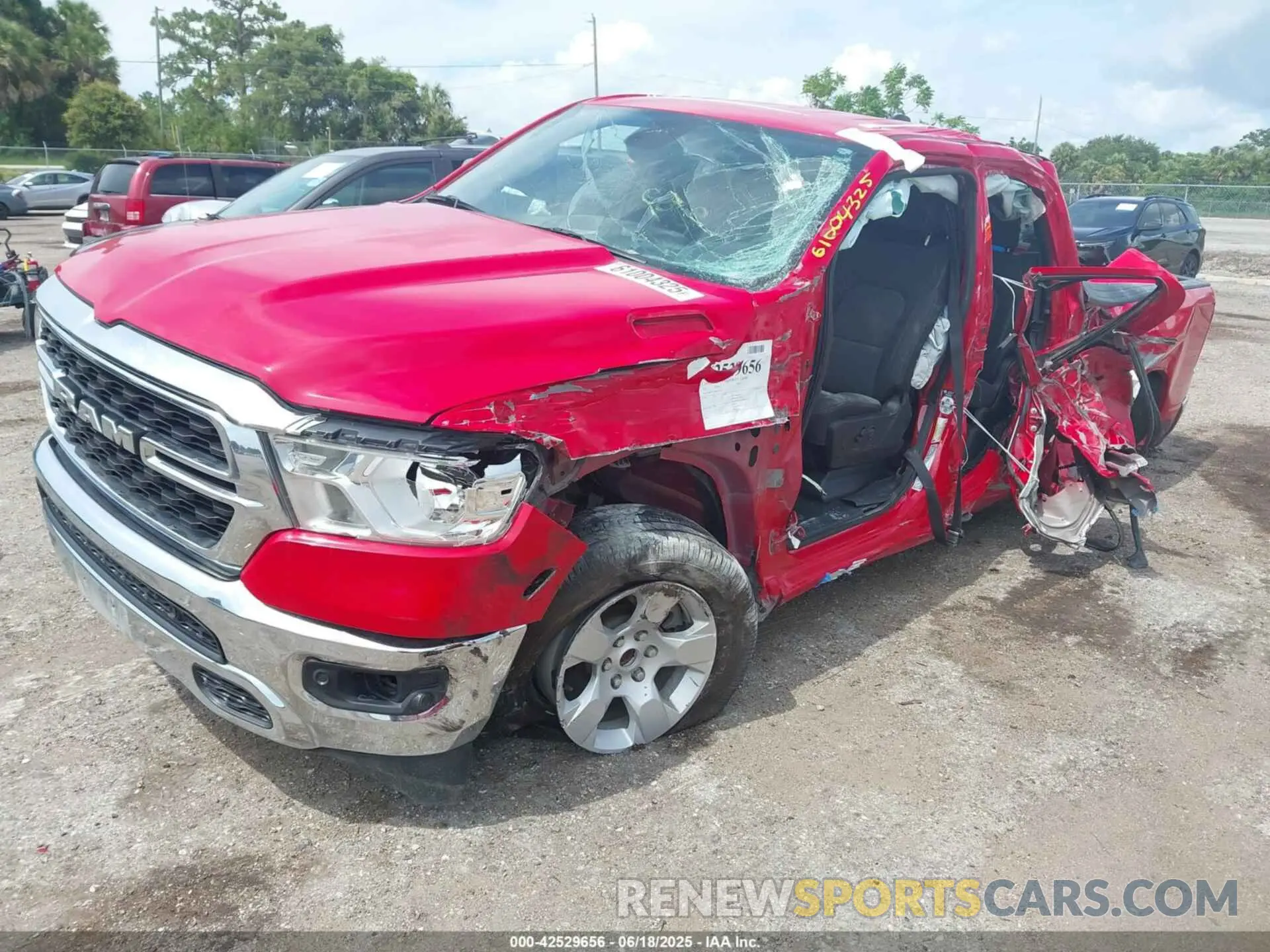 2 Photograph of a damaged car 1C6RREBT3NN377330 RAM 1500 2022