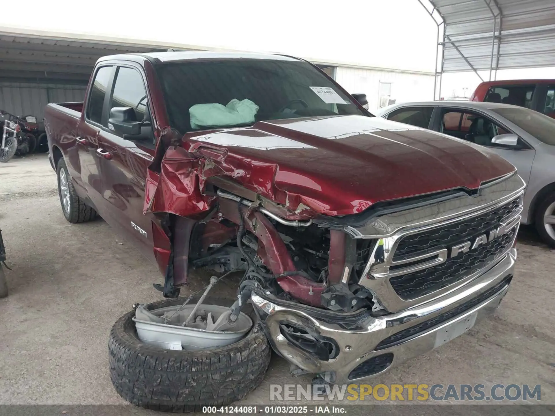 1 Photograph of a damaged car 1C6RREBT7NN231268 RAM 1500 2022