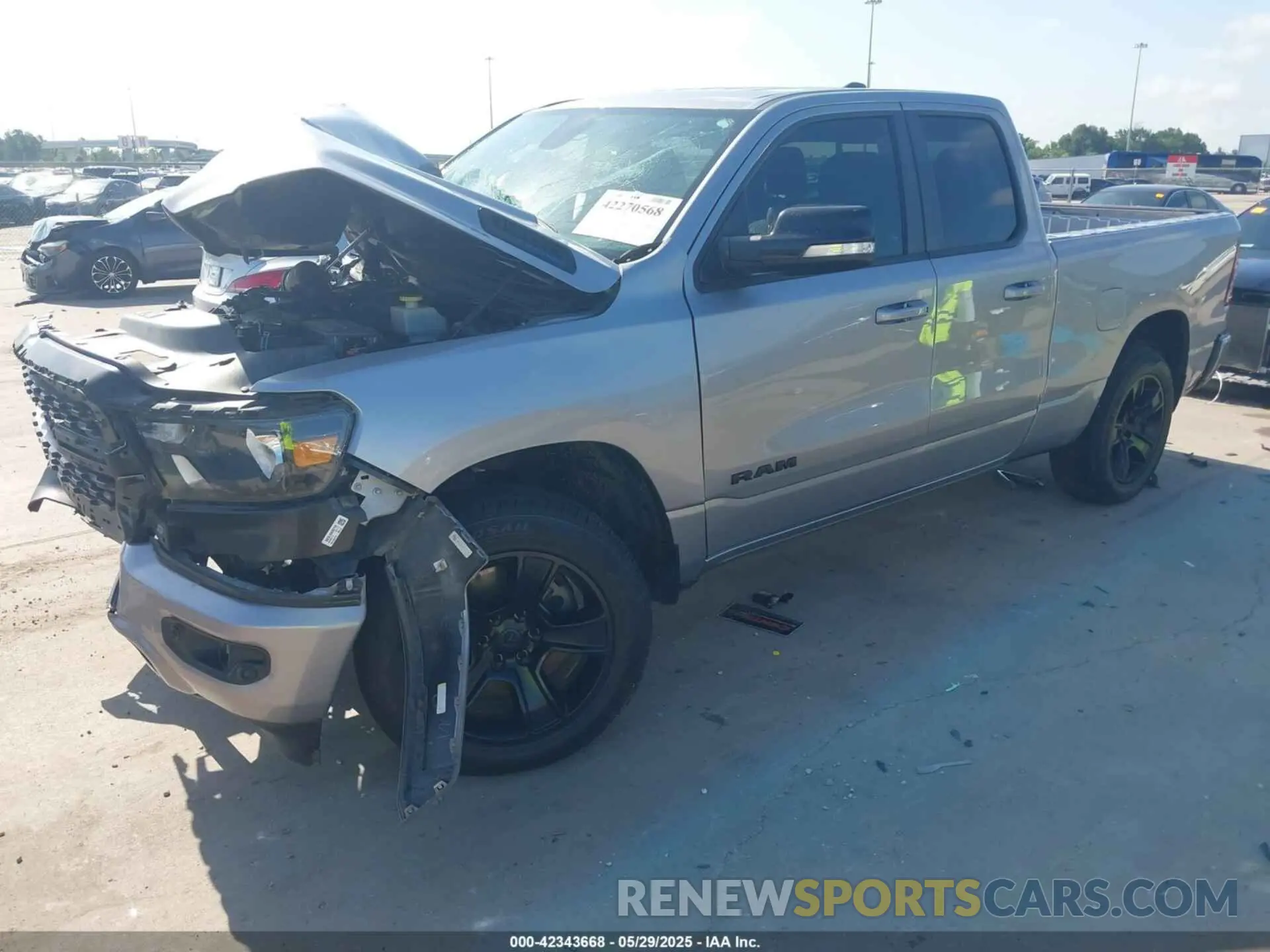 2 Photograph of a damaged car 1C6RREBT7NN399119 RAM 1500 2022