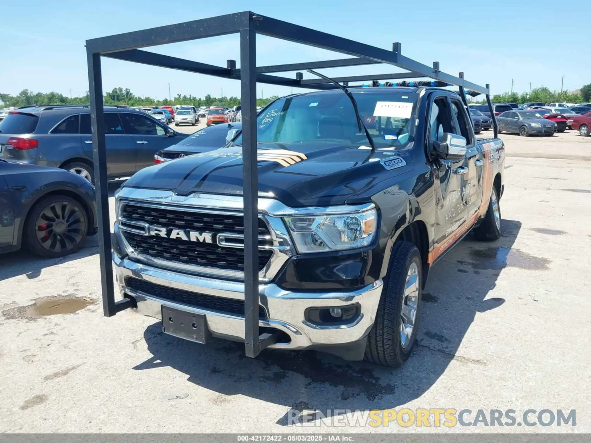 2 Photograph of a damaged car 1C6RREBT9NN464360 RAM 1500 2022