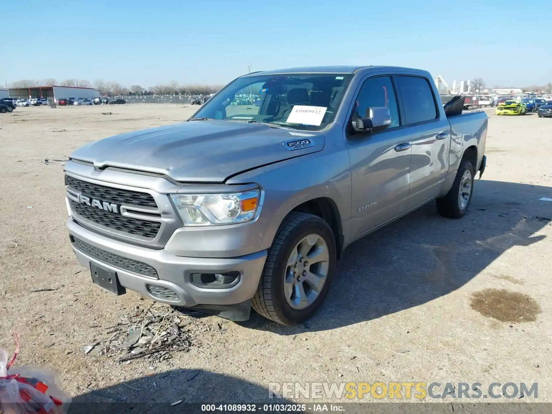 2 Photograph of a damaged car 1C6RREFT0NN431662 RAM 1500 2022