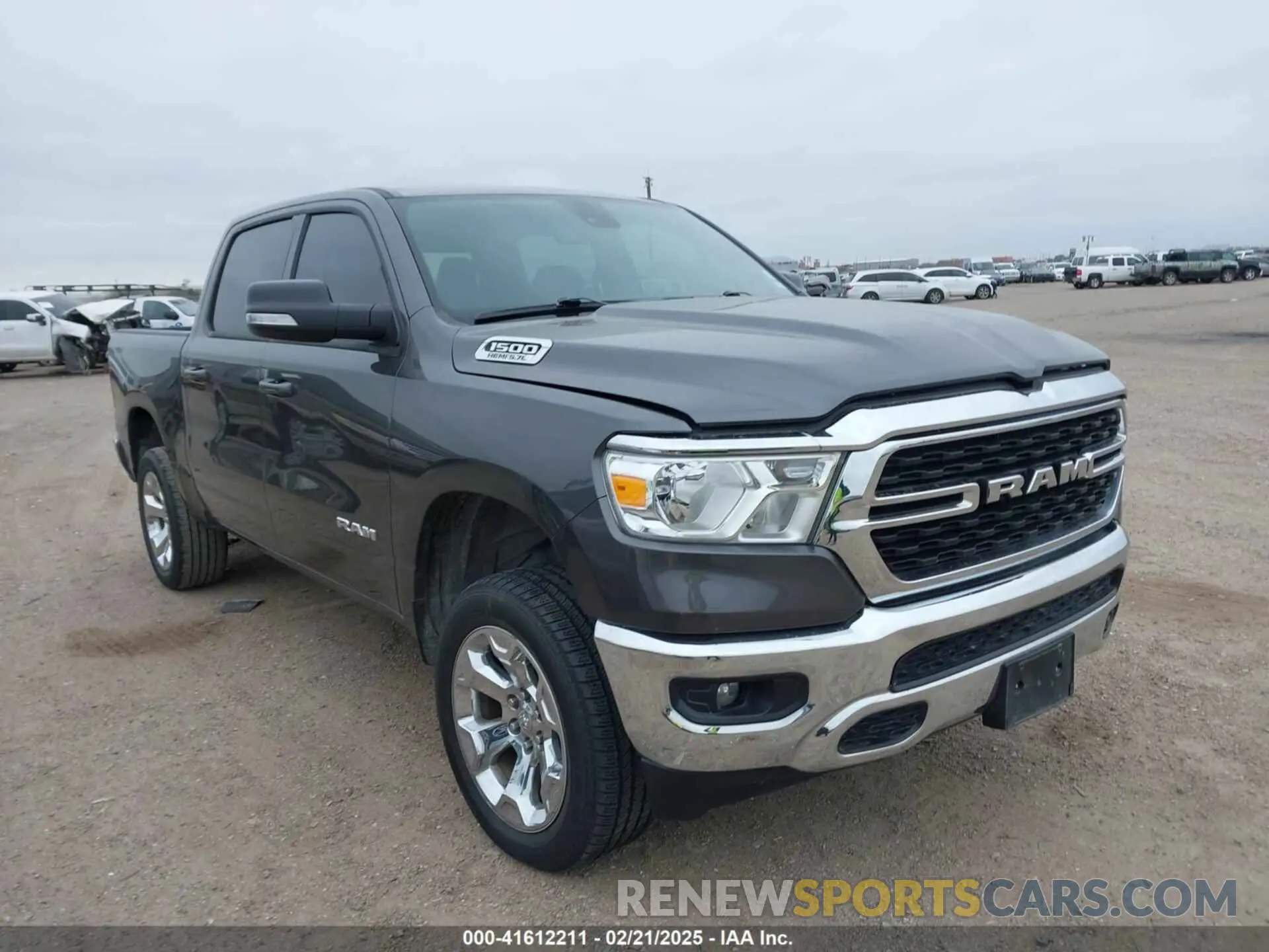 1 Photograph of a damaged car 1C6RREFT3NN372820 RAM 1500 2022