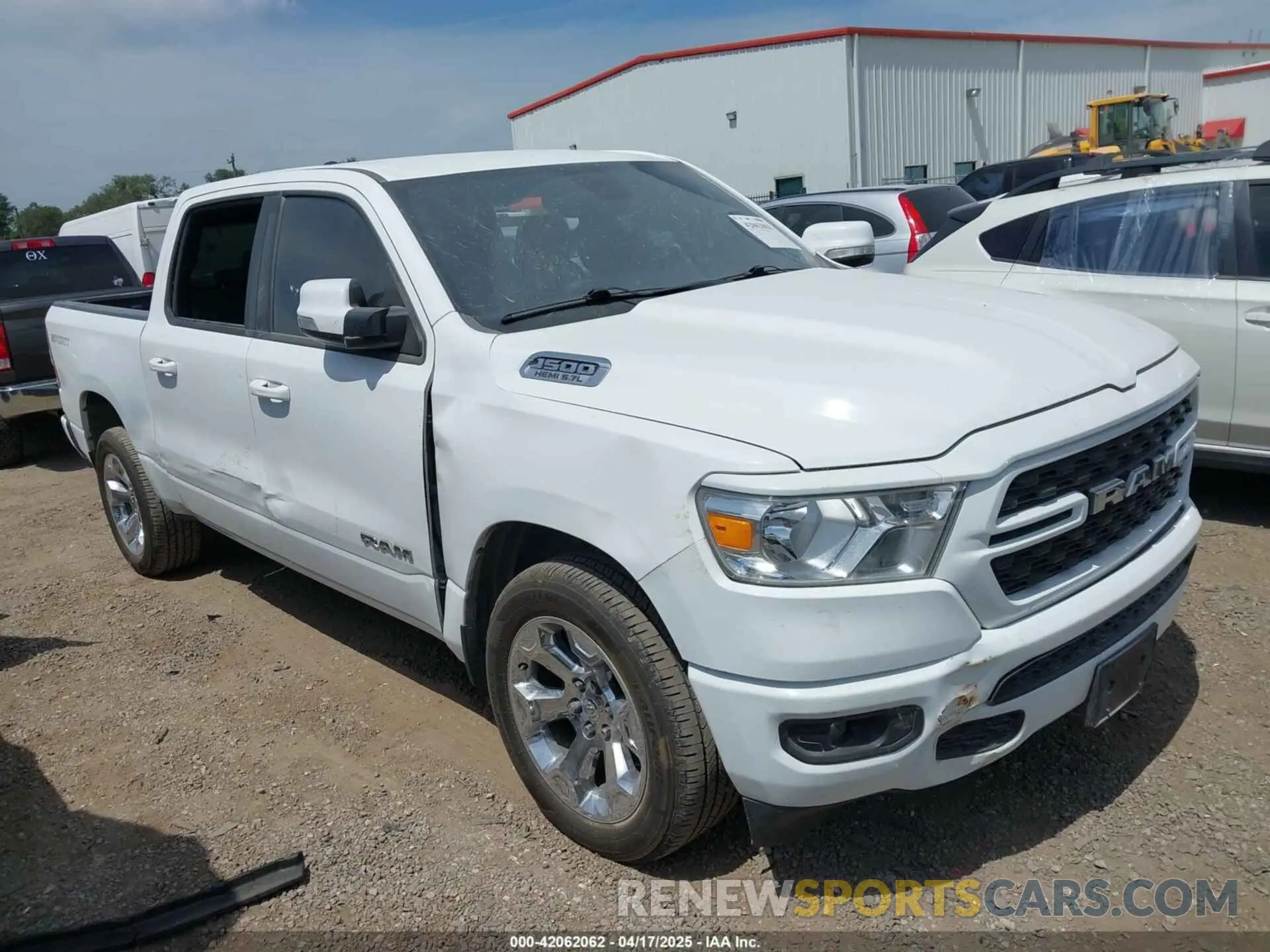 1 Photograph of a damaged car 1C6RREFT3NN372896 RAM 1500 2022