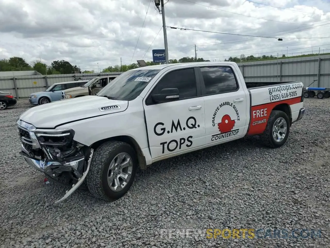 1 Photograph of a damaged car 1C6RREMT5NN416027 RAM 1500 2022