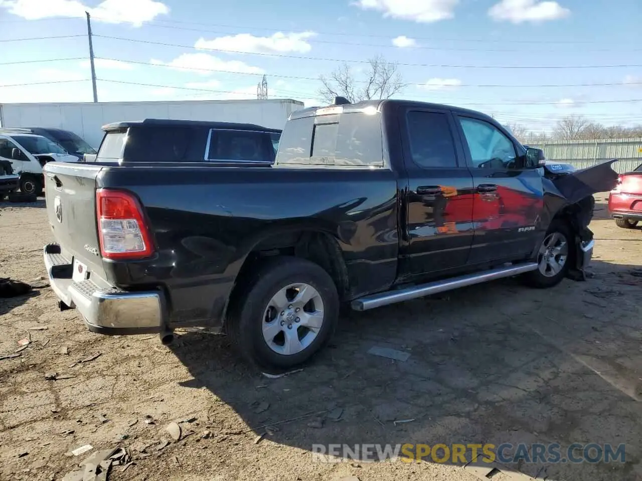 3 Photograph of a damaged car 1C6RRFBG6NN293365 RAM 1500 2022