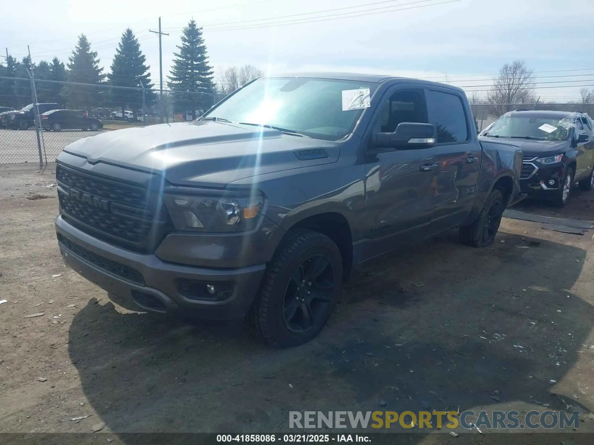 2 Photograph of a damaged car 1C6RRFFG0NN410013 RAM 1500 2022