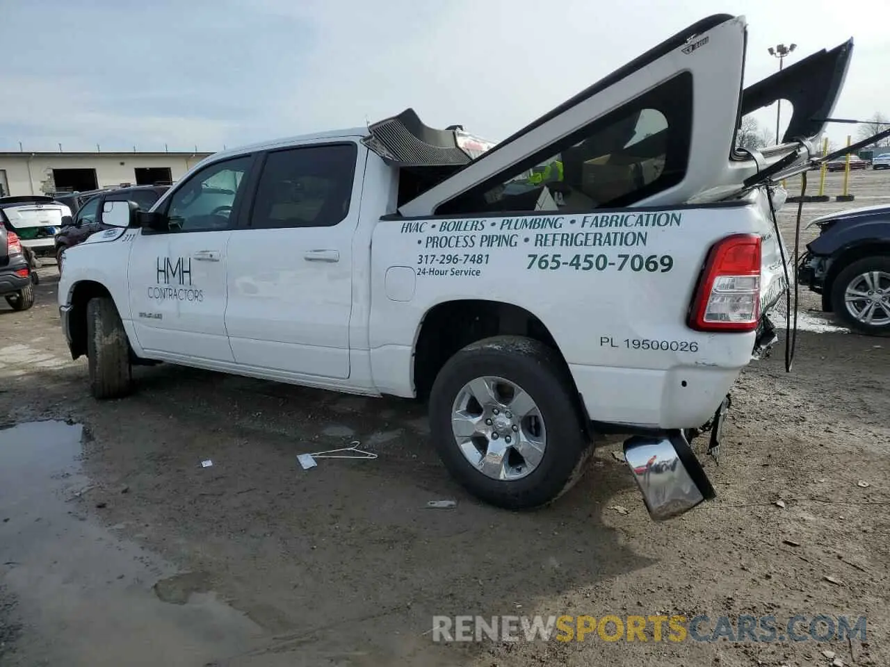 2 Photograph of a damaged car 1C6RRFFG1NN179347 RAM 1500 2022