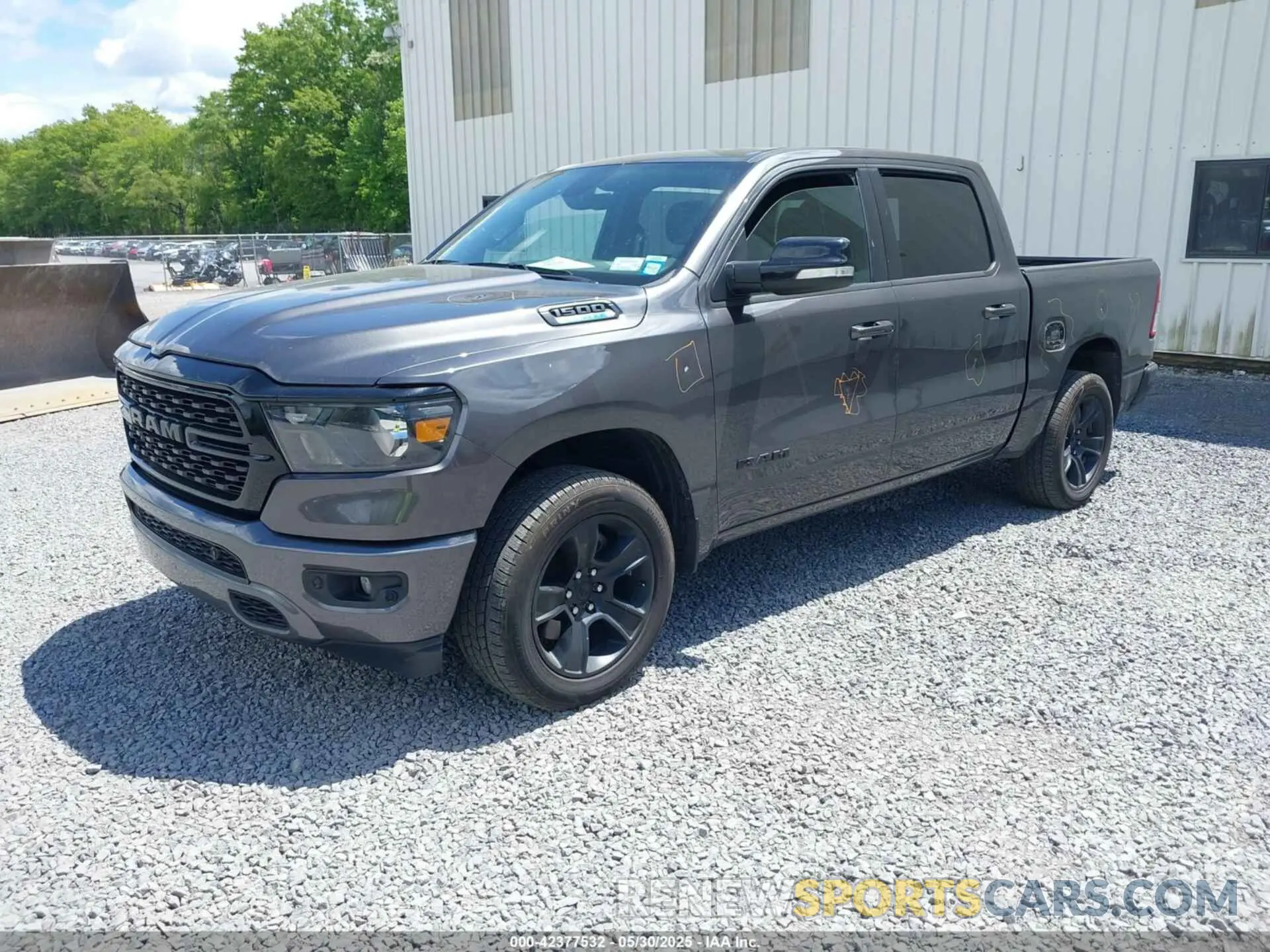 2 Photograph of a damaged car 1C6RRFFG4NN379347 RAM 1500 2022