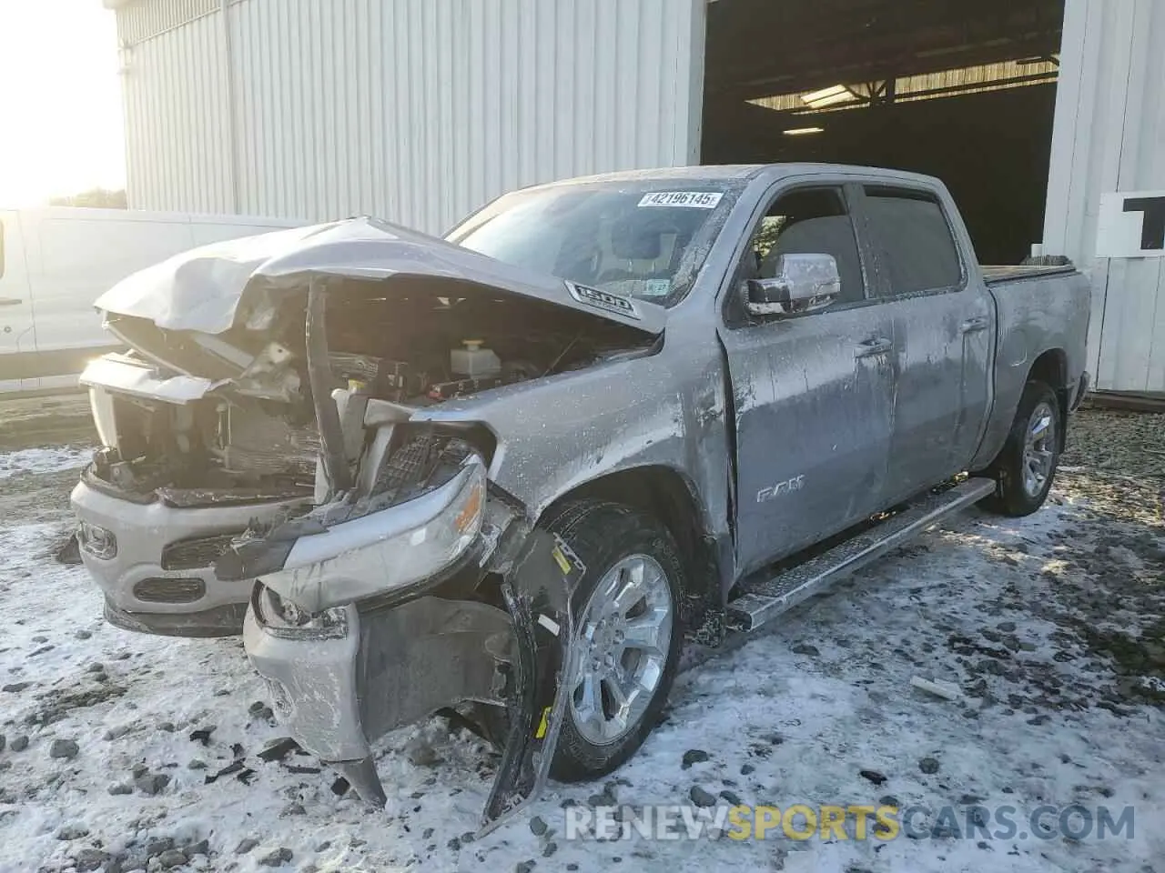 1 Photograph of a damaged car 1C6RRFFGXNN390837 RAM 1500 2022