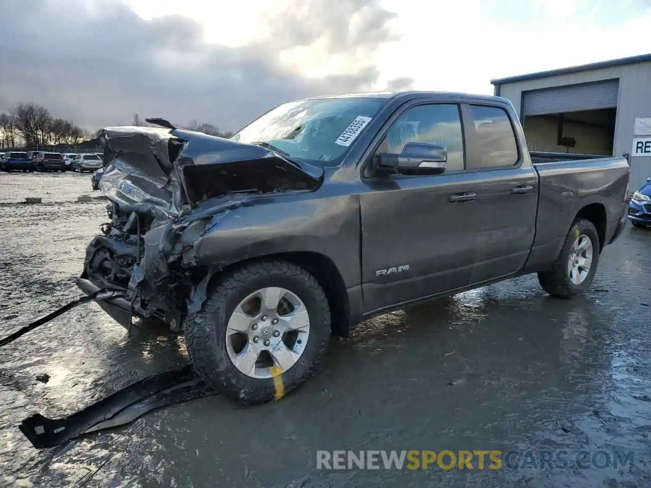 1 Photograph of a damaged car 1C6SRFBT0NN141502 RAM 1500 2022