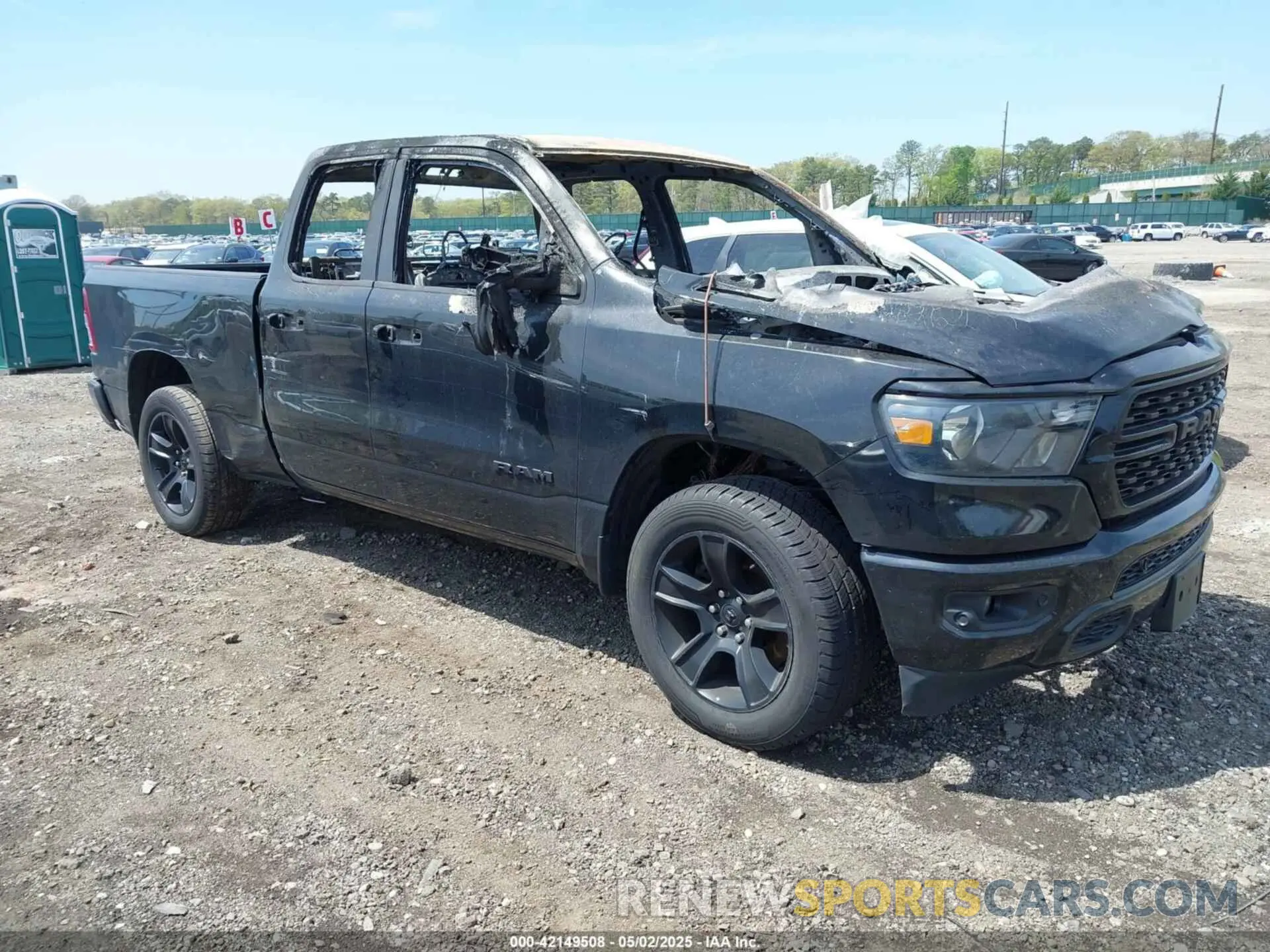 1 Photograph of a damaged car 1C6SRFBT0NN189288 RAM 1500 2022