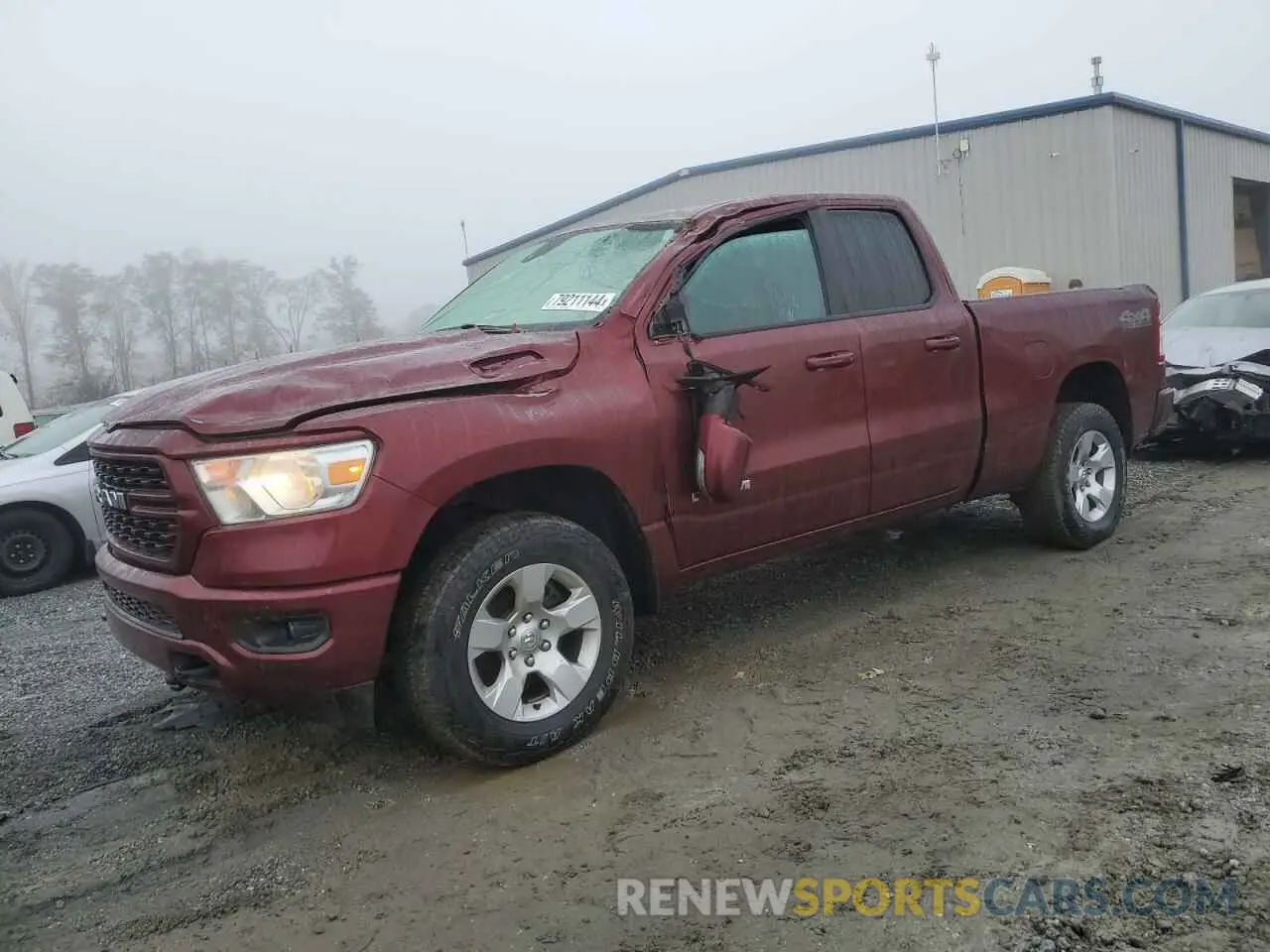 1 Photograph of a damaged car 1C6SRFBT7NN432367 RAM 1500 2022