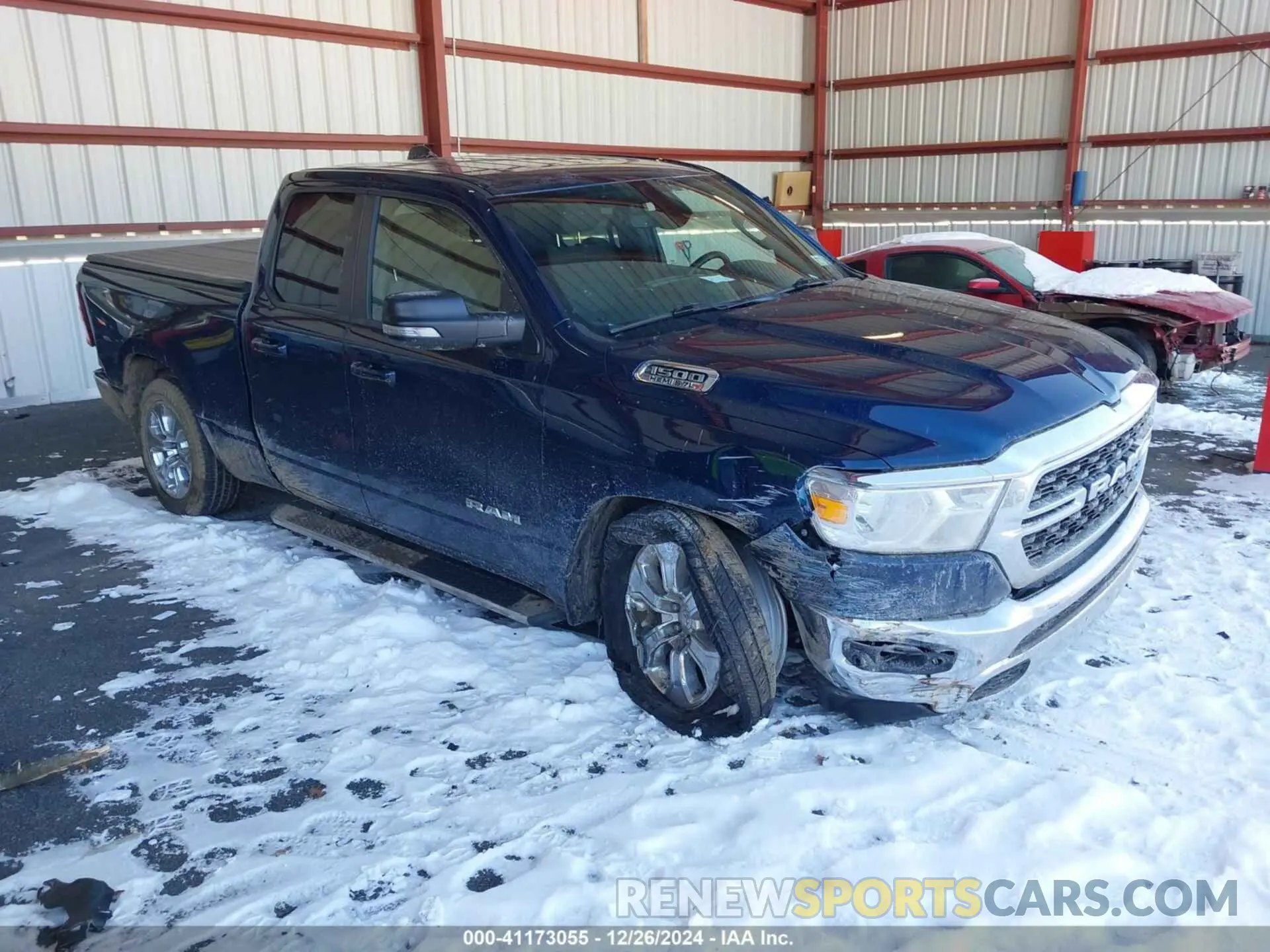 1 Photograph of a damaged car 1C6SRFBT8NN235367 RAM 1500 2022