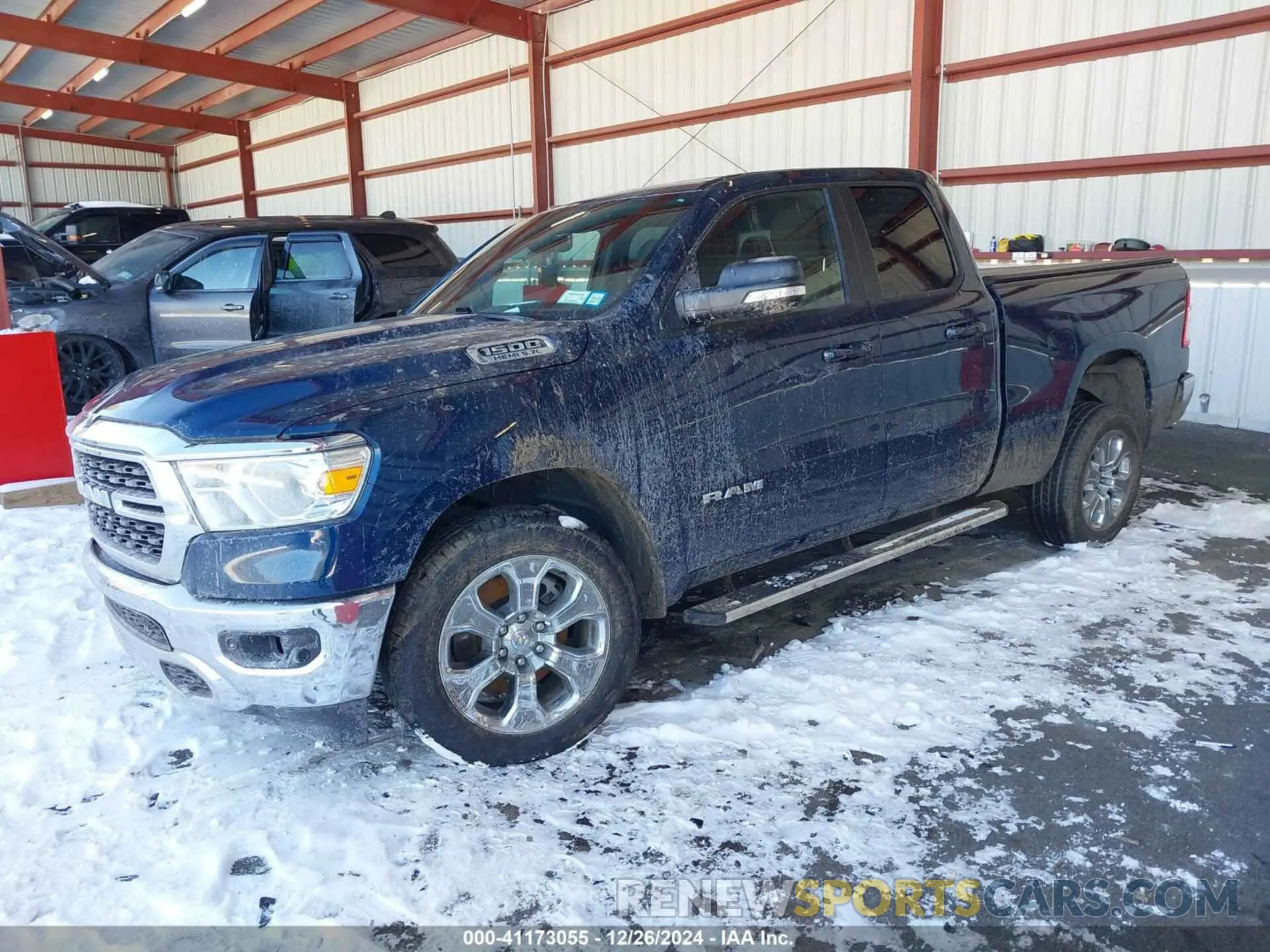 2 Photograph of a damaged car 1C6SRFBT8NN235367 RAM 1500 2022