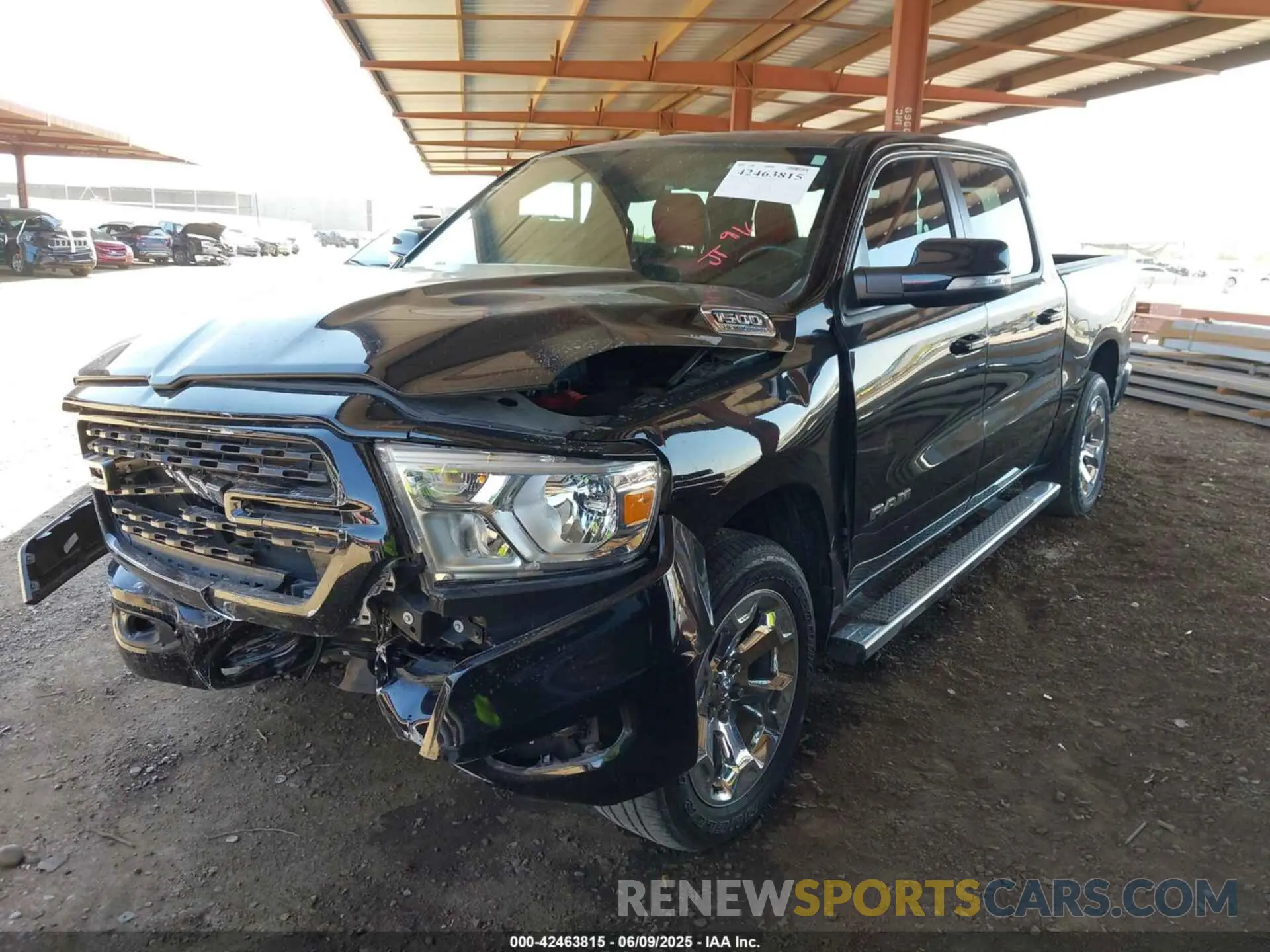2 Photograph of a damaged car 1C6SRFFT1NN459168 RAM 1500 2022