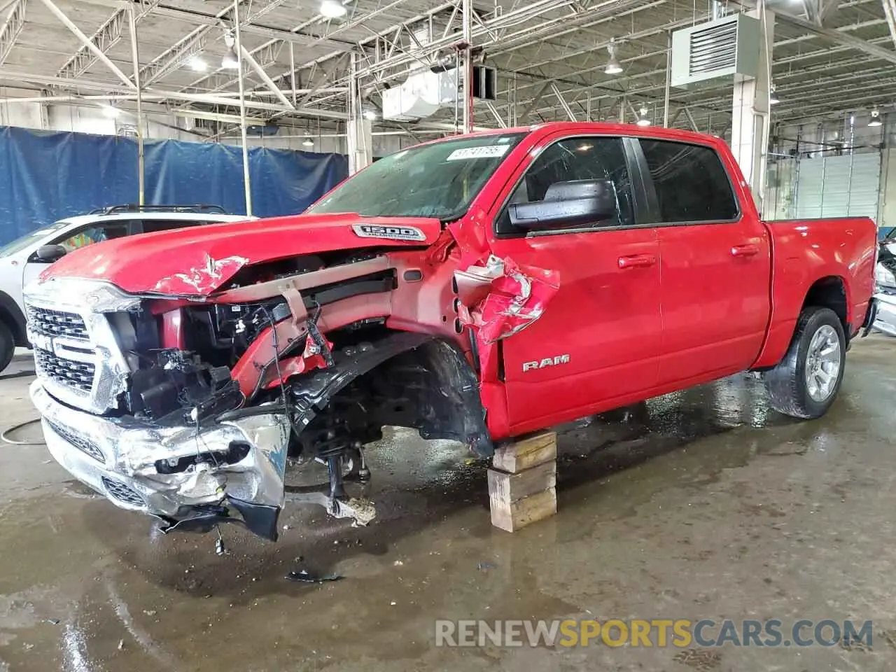 1 Photograph of a damaged car 1C6SRFFT2NN352811 RAM 1500 2022