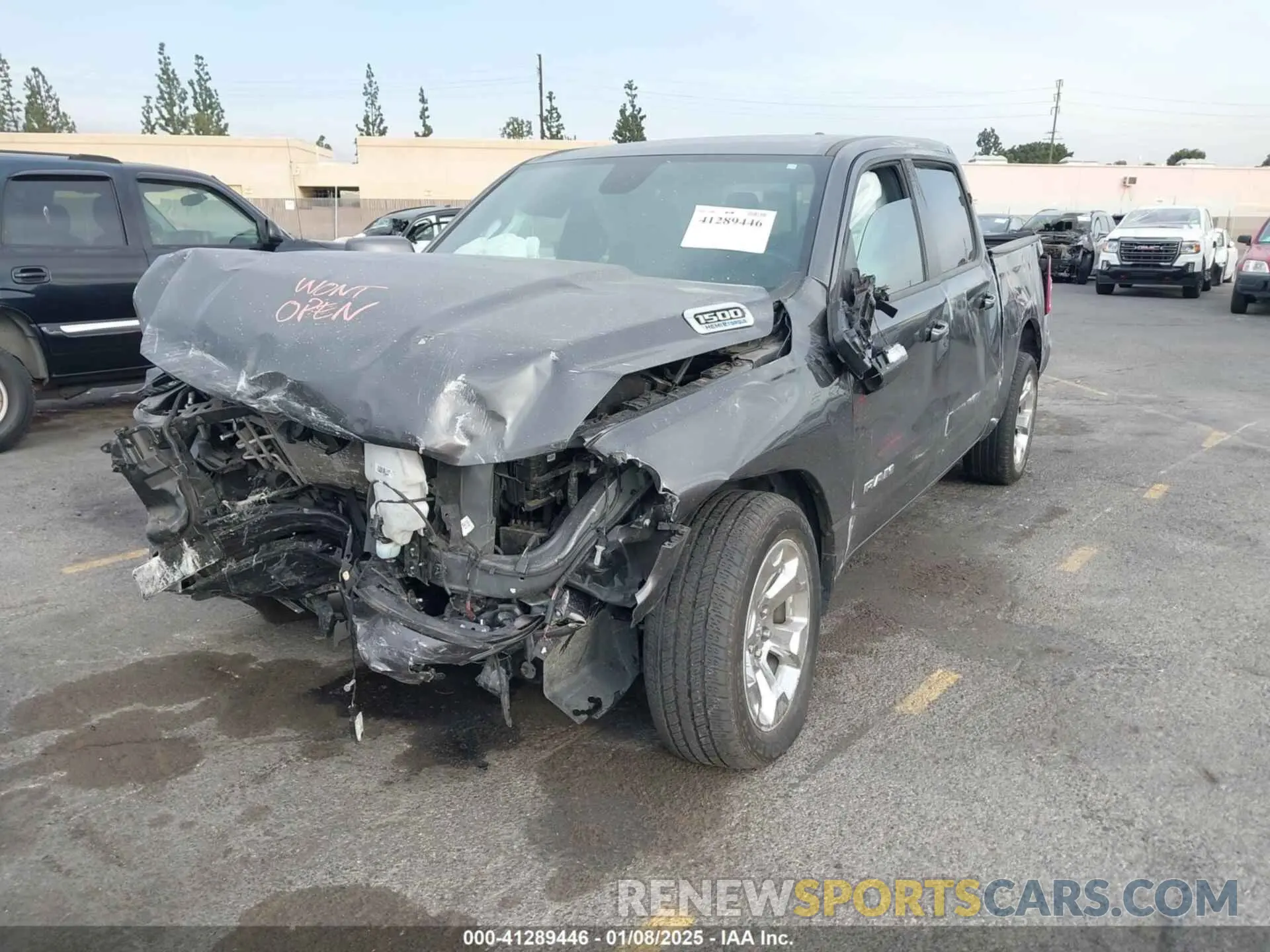 2 Photograph of a damaged car 1C6SRFFT3NN444638 RAM 1500 2022