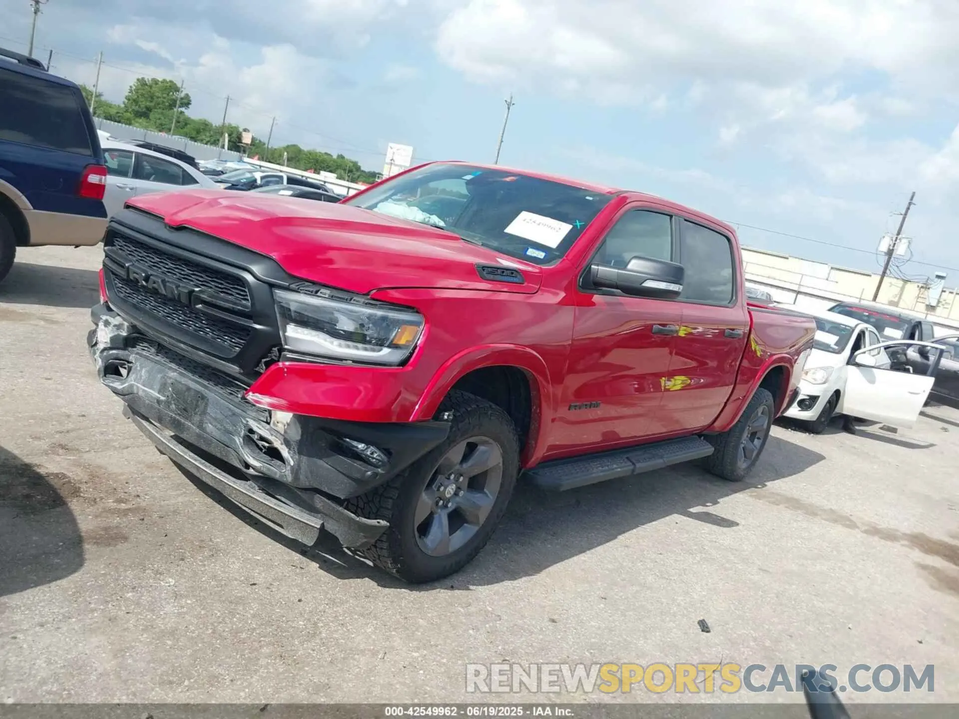 2 Photograph of a damaged car 1C6SRFFT4NN243606 RAM 1500 2022