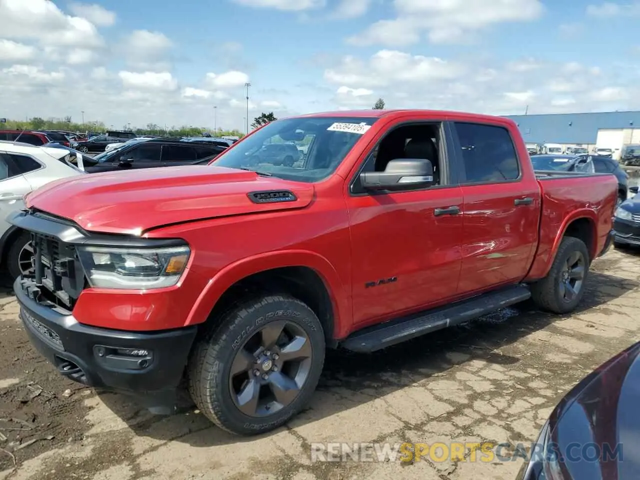 1 Photograph of a damaged car 1C6SRFFT7NN242837 RAM 1500 2022