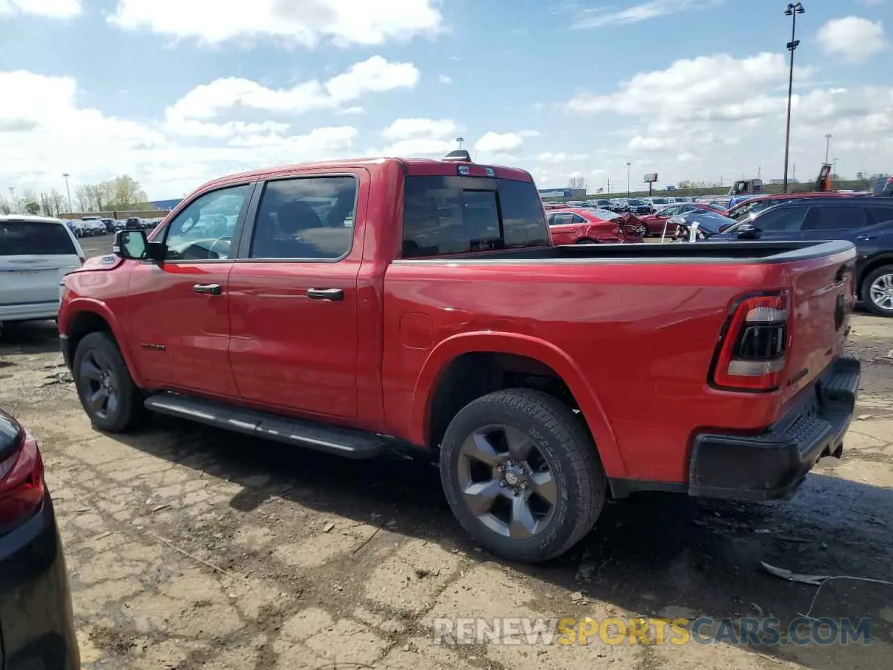 2 Photograph of a damaged car 1C6SRFFT7NN242837 RAM 1500 2022