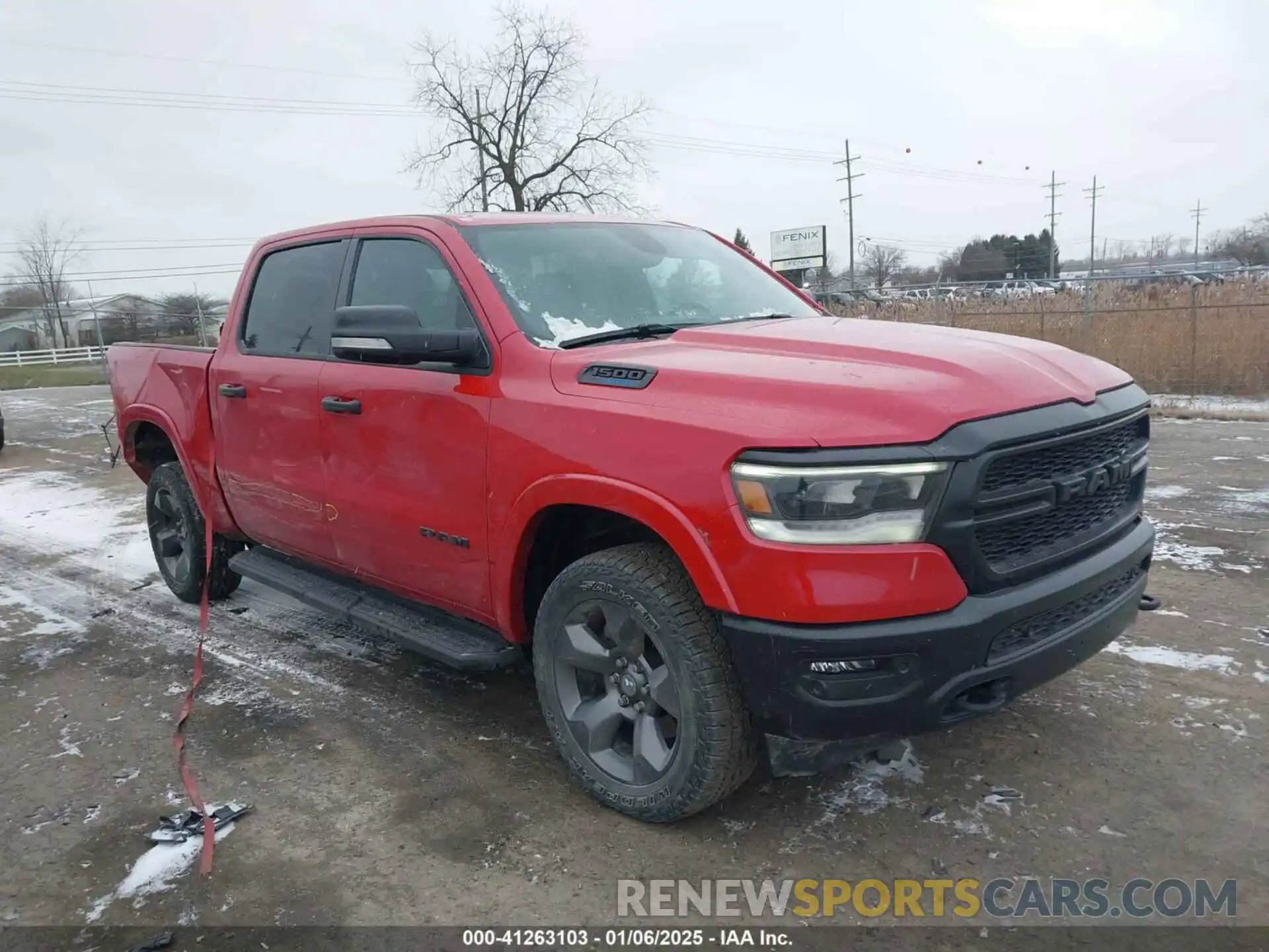 1 Photograph of a damaged car 1C6SRFFT7NN243177 RAM 1500 2022