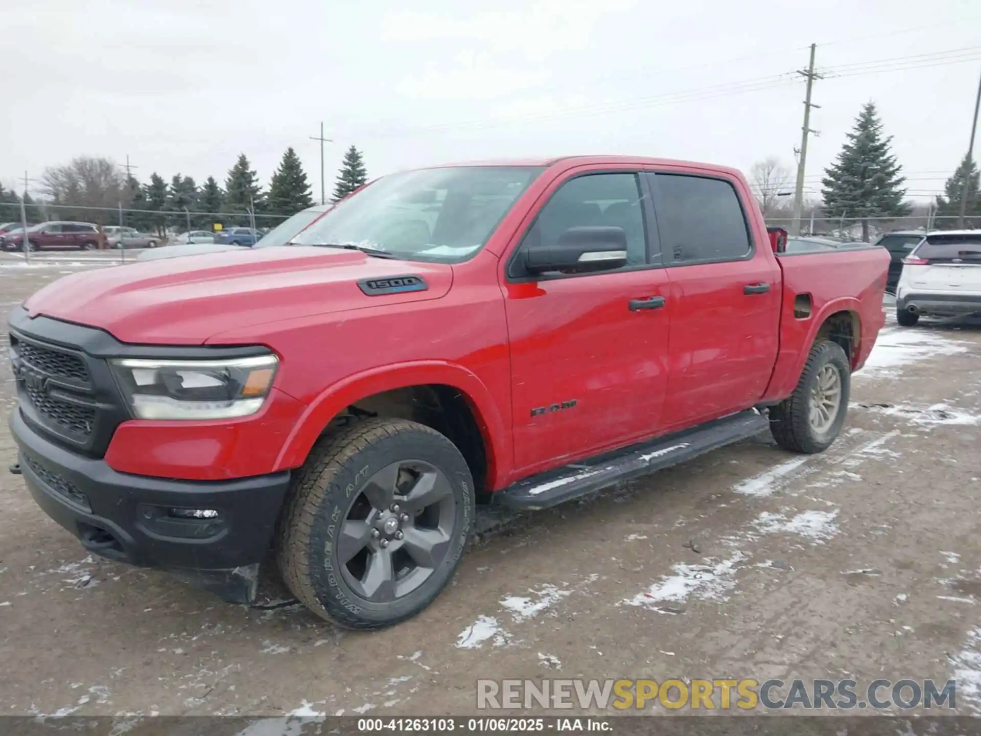 2 Photograph of a damaged car 1C6SRFFT7NN243177 RAM 1500 2022