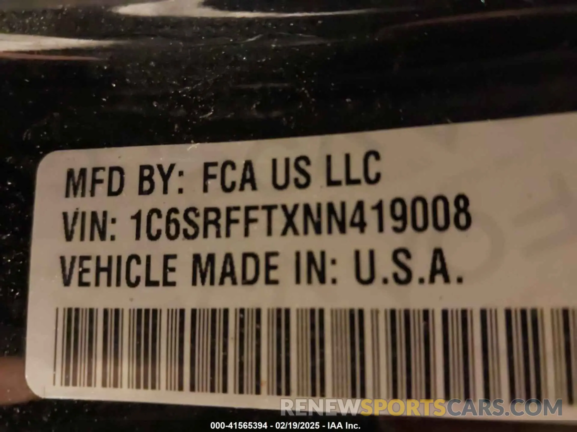 9 Photograph of a damaged car 1C6SRFFTXNN419008 RAM 1500 2022