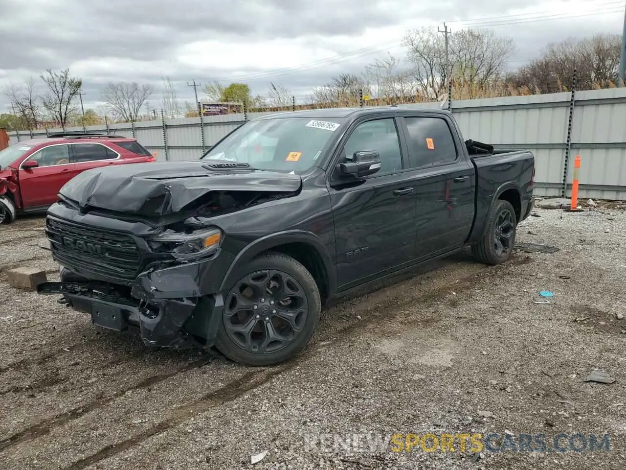 1 Photograph of a damaged car 1C6SRFHT8NN380674 RAM 1500 2022