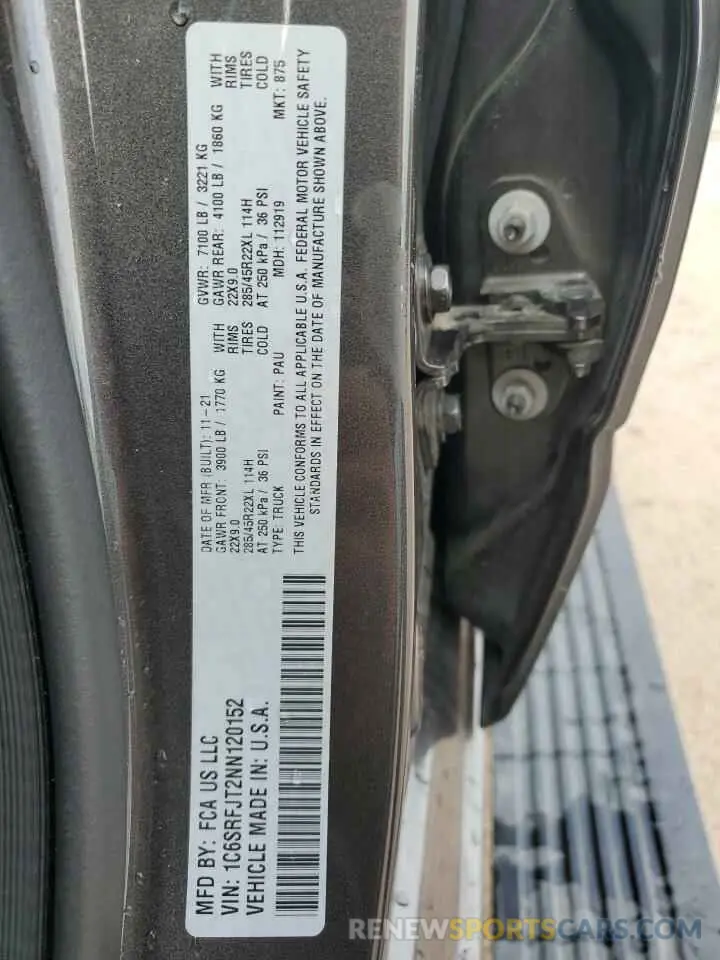 14 Photograph of a damaged car 1C6SRFJT2NN120152 RAM 1500 2022